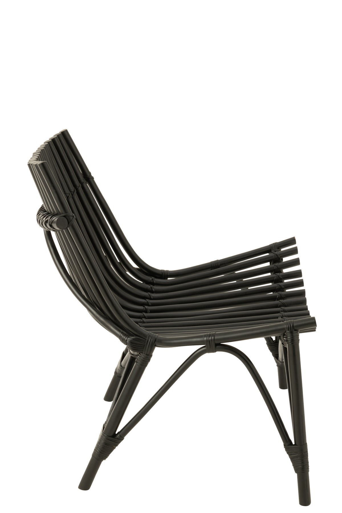 J-Line stoel Rotan - jute - zwart