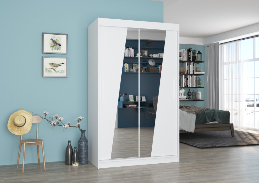 Szafa przesuwna z lustrem TEXAS 120 White