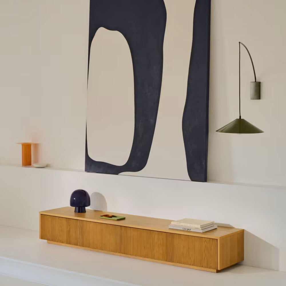 Kave Home Helvine Tv-meubel H 30 cm - Eiken