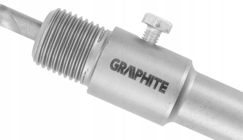 Adapter do otwornic HEX oraz wiertło pilotujące M22 200mm GRAPHITE 55H330