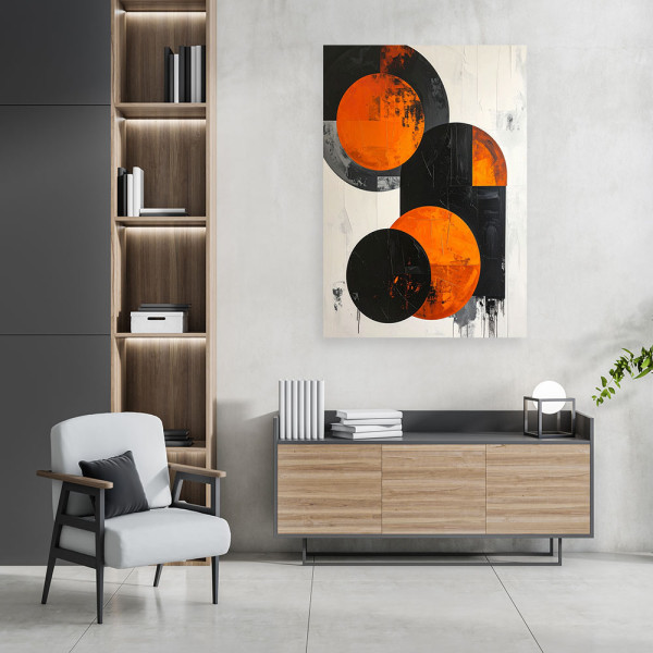 Obraz do salonu biura kuchni, Abstrakcyjne koła kształty 20x30