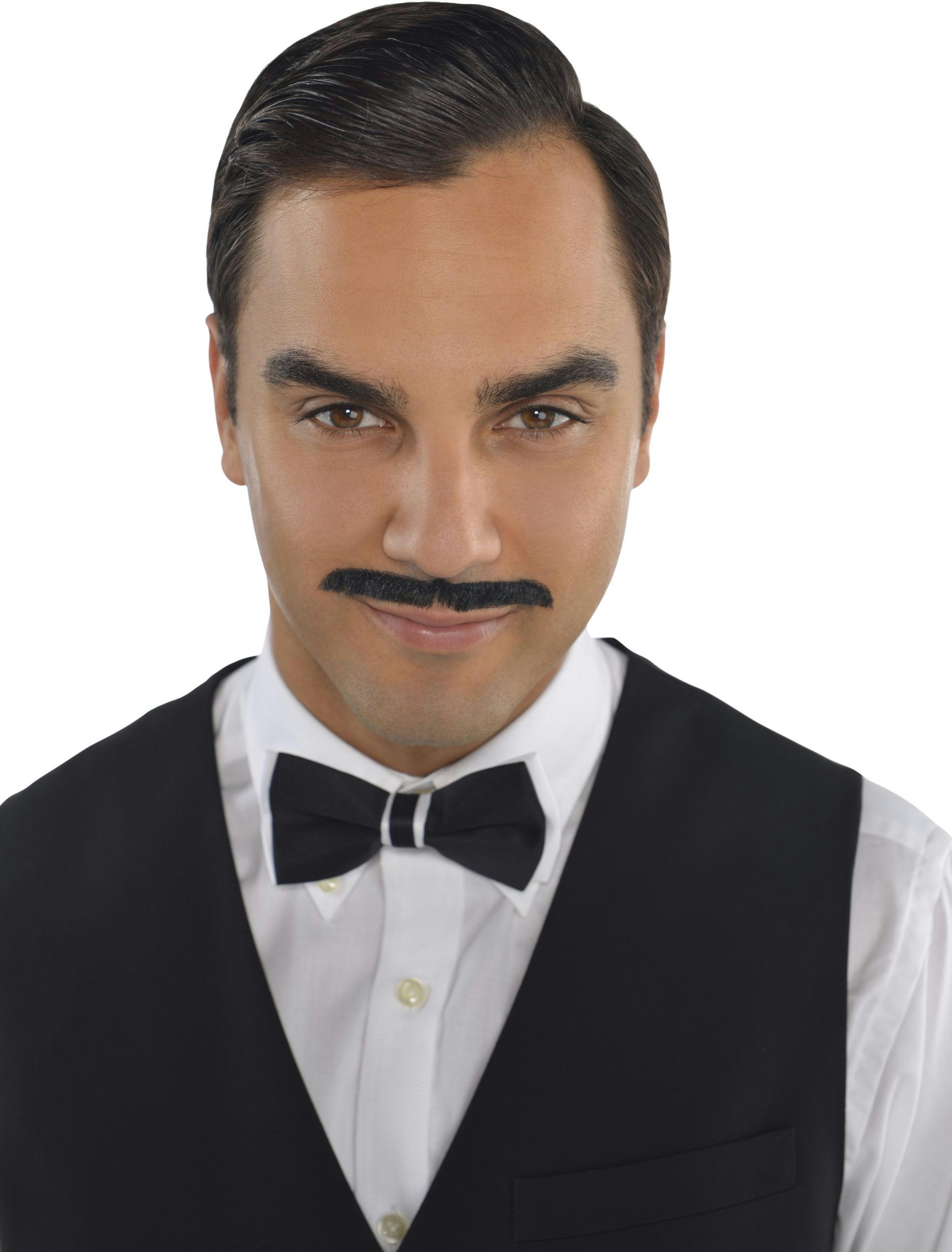 1920s Self-Adhesive Pencil Moustache, Black, One Size, Wearable Costume Accessory for Halloween