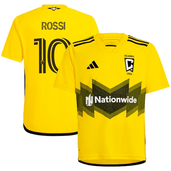 Diego Rossi Columbus Crew adidas Youth 2024 The Home Kit Replica Player Jersey - Yellow