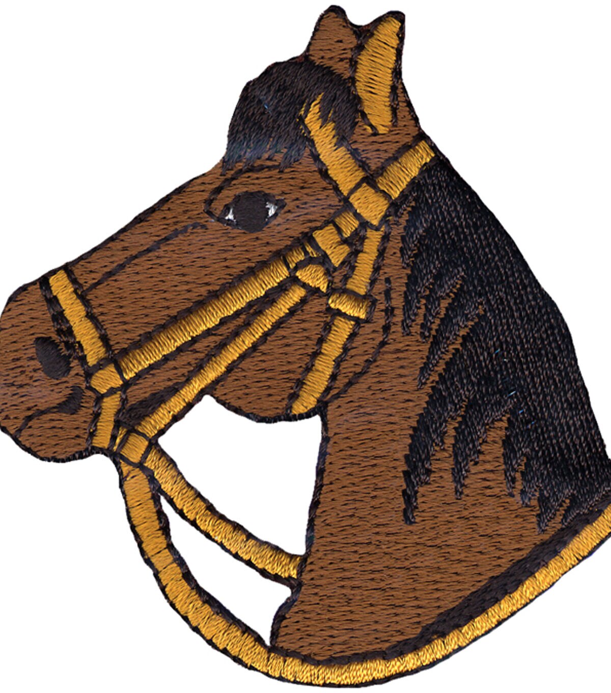 Wrights 3 Brown Horse Iron On Patch