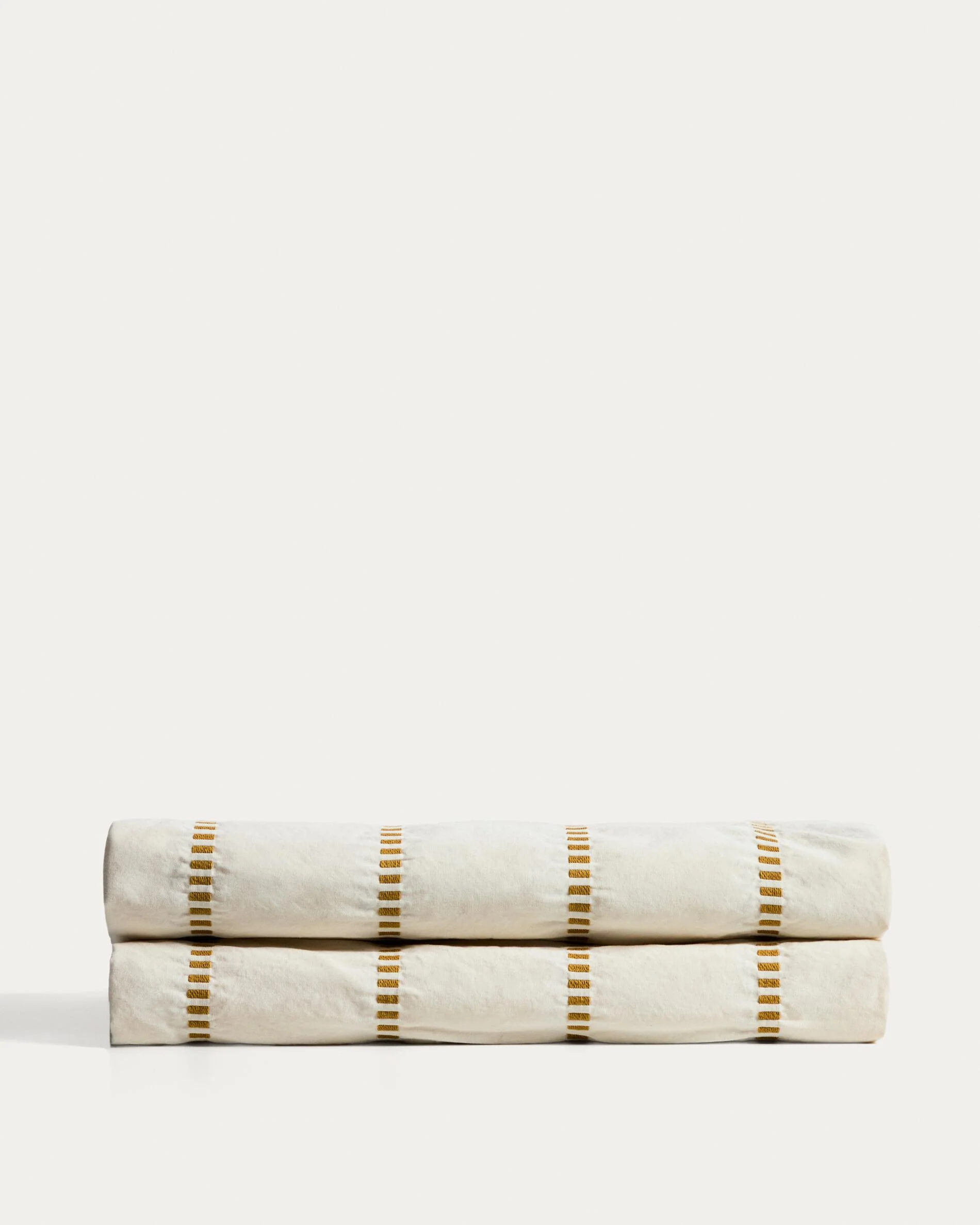 Lidala mustard striped 100% cotton jacquard bedspread for 90/135cm bed