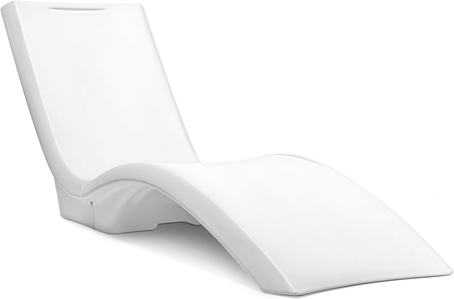 Step2 Vero Pool Lounger  Fade-Resistant  Waterproof Patio Furniture  Pool Lounge Chair for Sun Shelf  Use in Pools with Shelves Up to 12-Inches Deep or Outside Pool Deck  Weighted  White