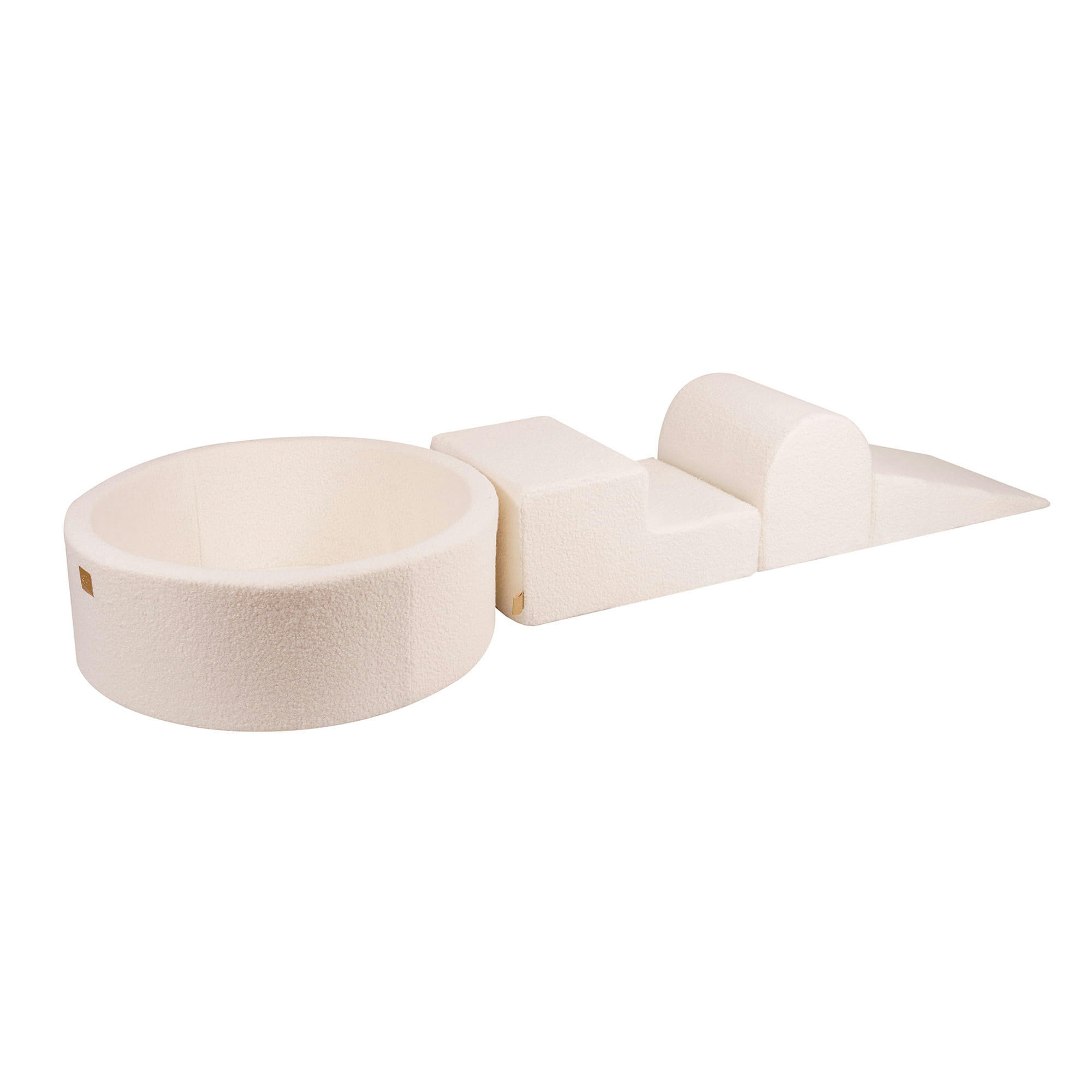 - Set de mousse avec piscine 90x30cm, boucle blanc, sans balles