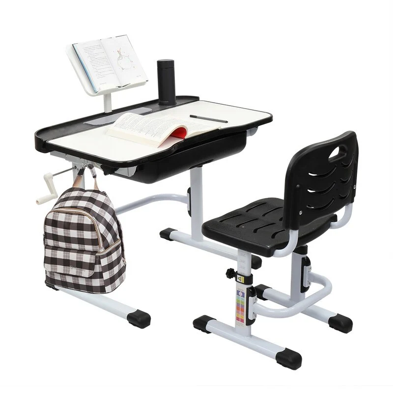 Modern Kids Desk Can Tilt Children Learning Table And Chair Set
