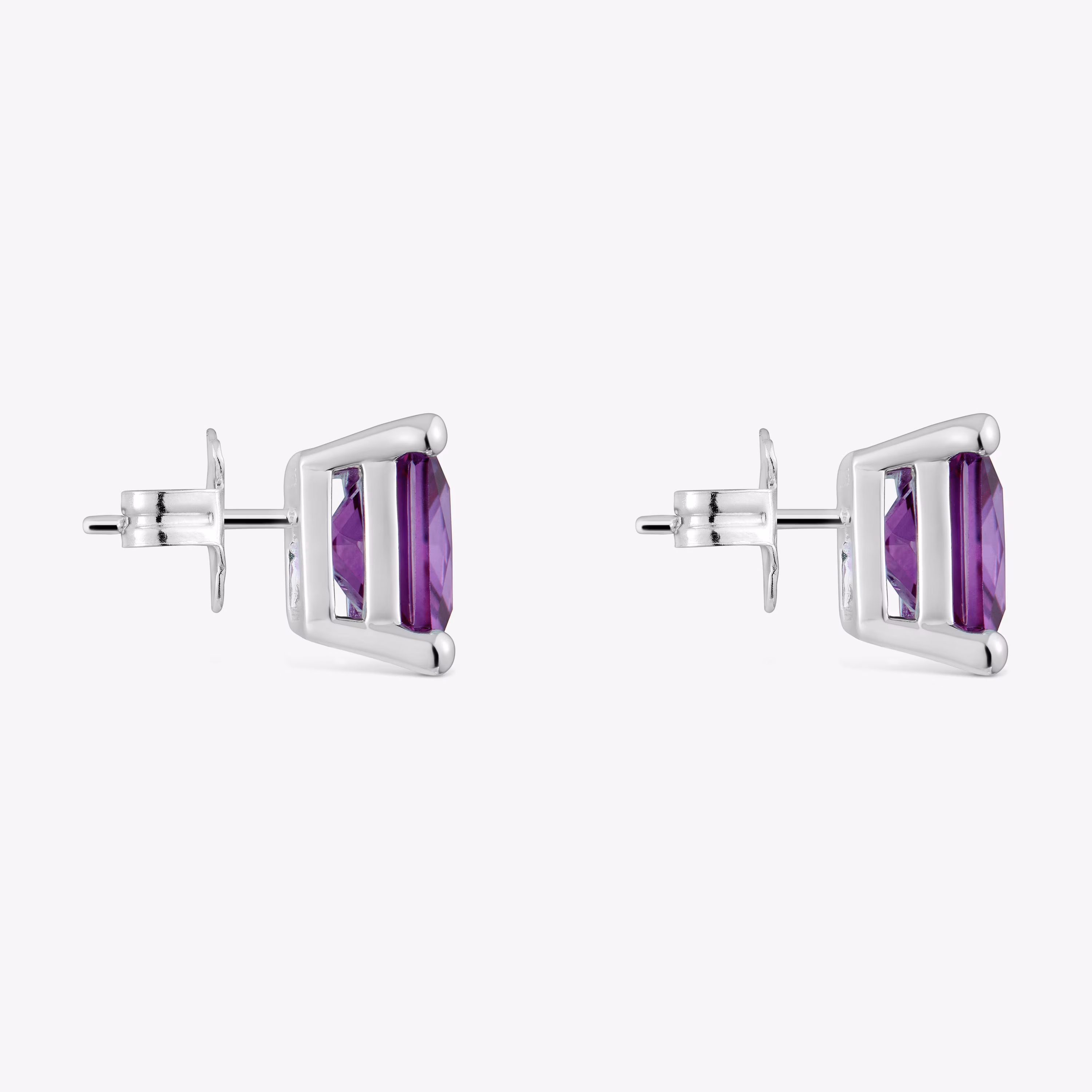Pendientes de plata y zafiro lila creado en laboratorio 11 mm TOUS Color LGG