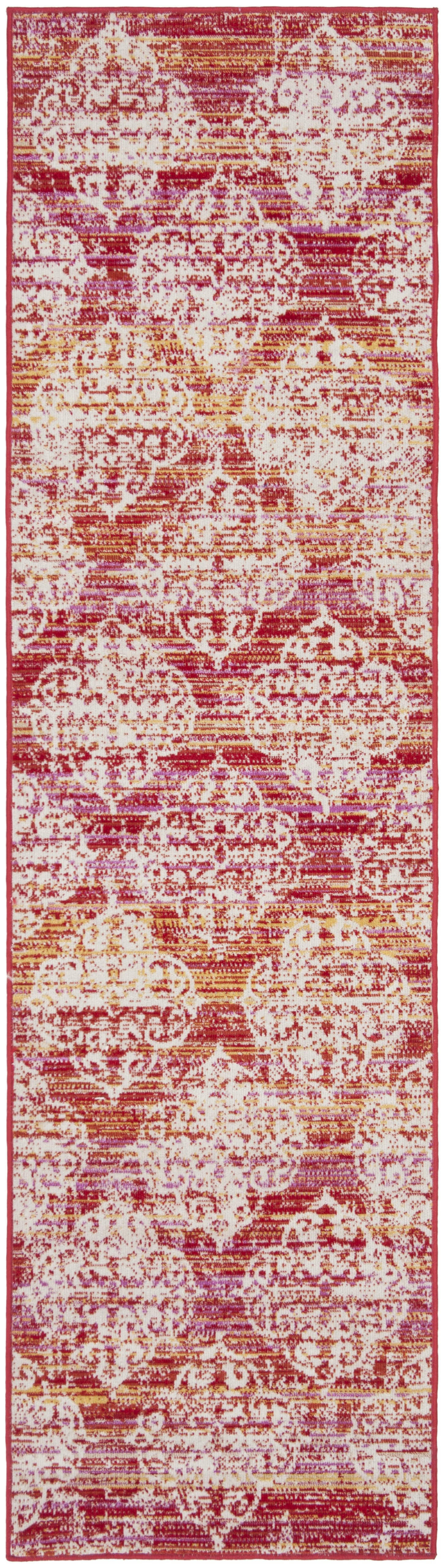 MONTAGE - Tapis interieur & exterieur en rose & multi, 69 x 244 cm