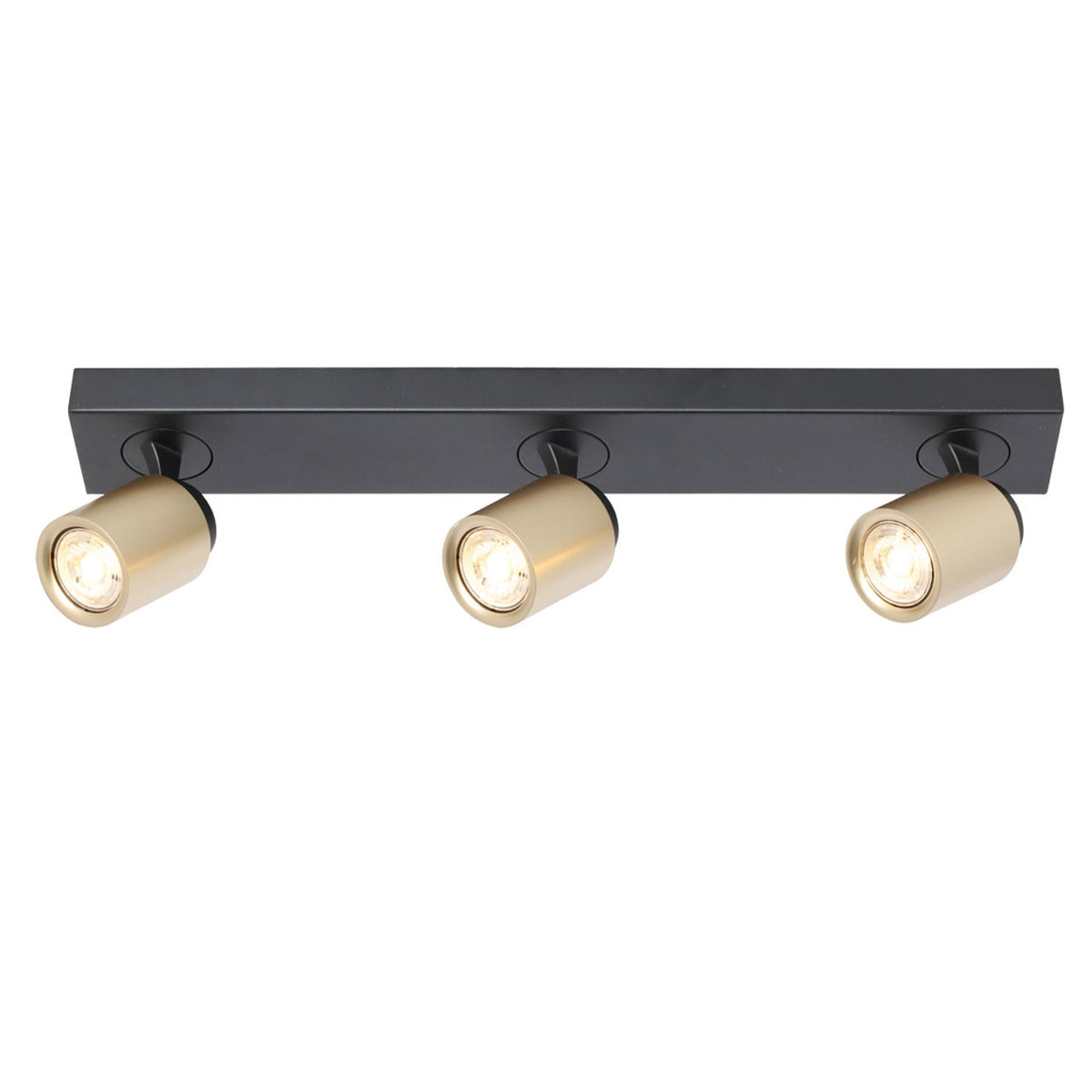 Freelight spot Razza - 3 lichts - 54 x 14  cm - zwart goud
