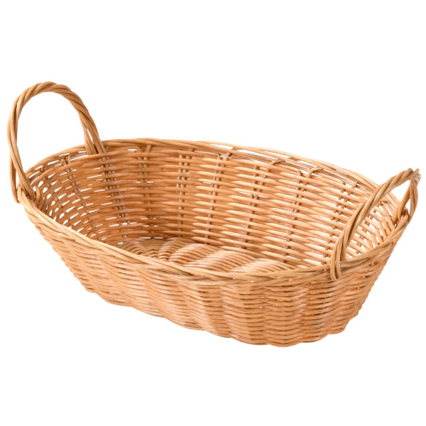 Owalny Beżowy Koszyk na Pieczywo i Owoce 28cm