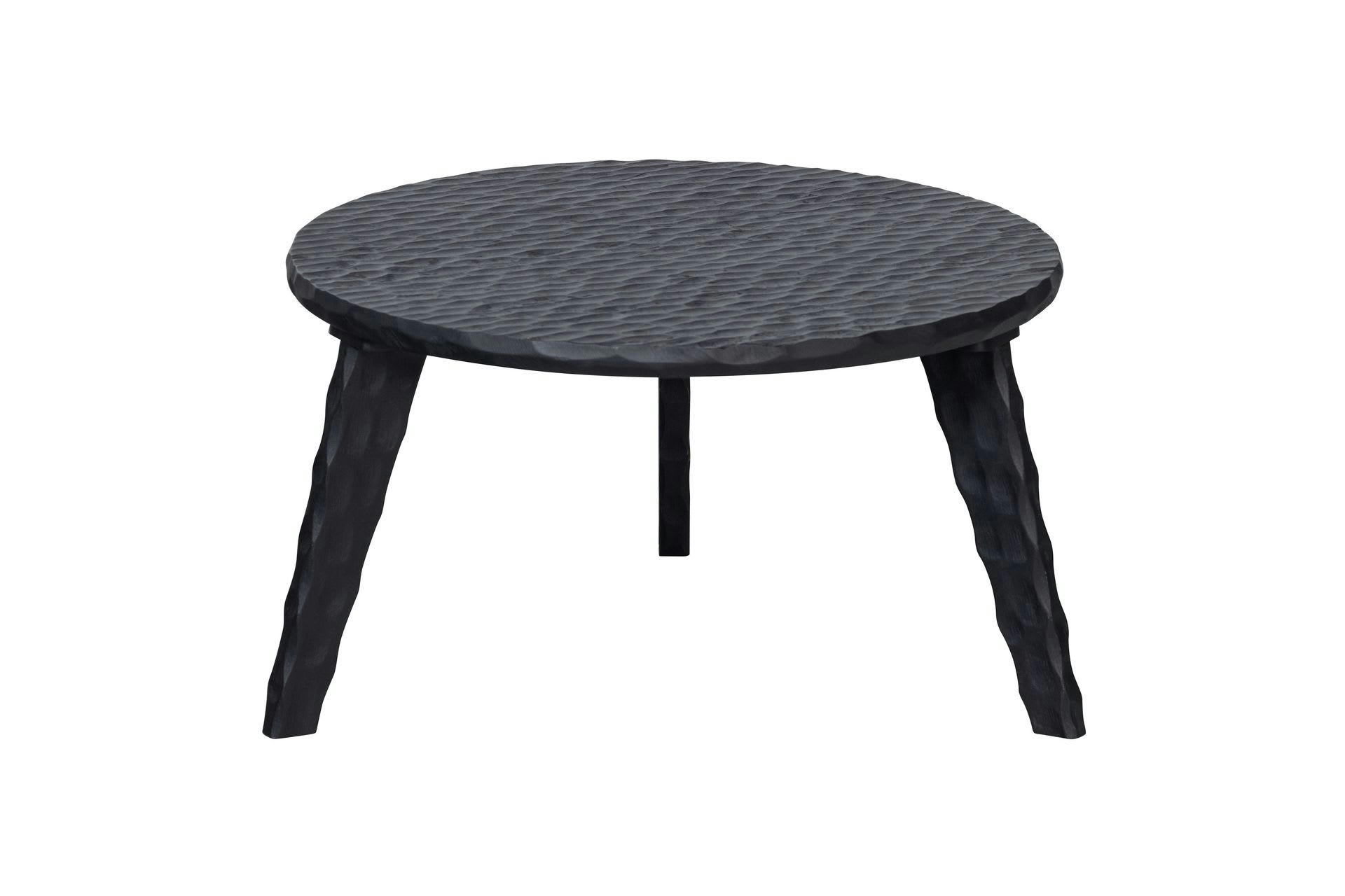 MOISES - Table d'appoint en bois de manguier noir