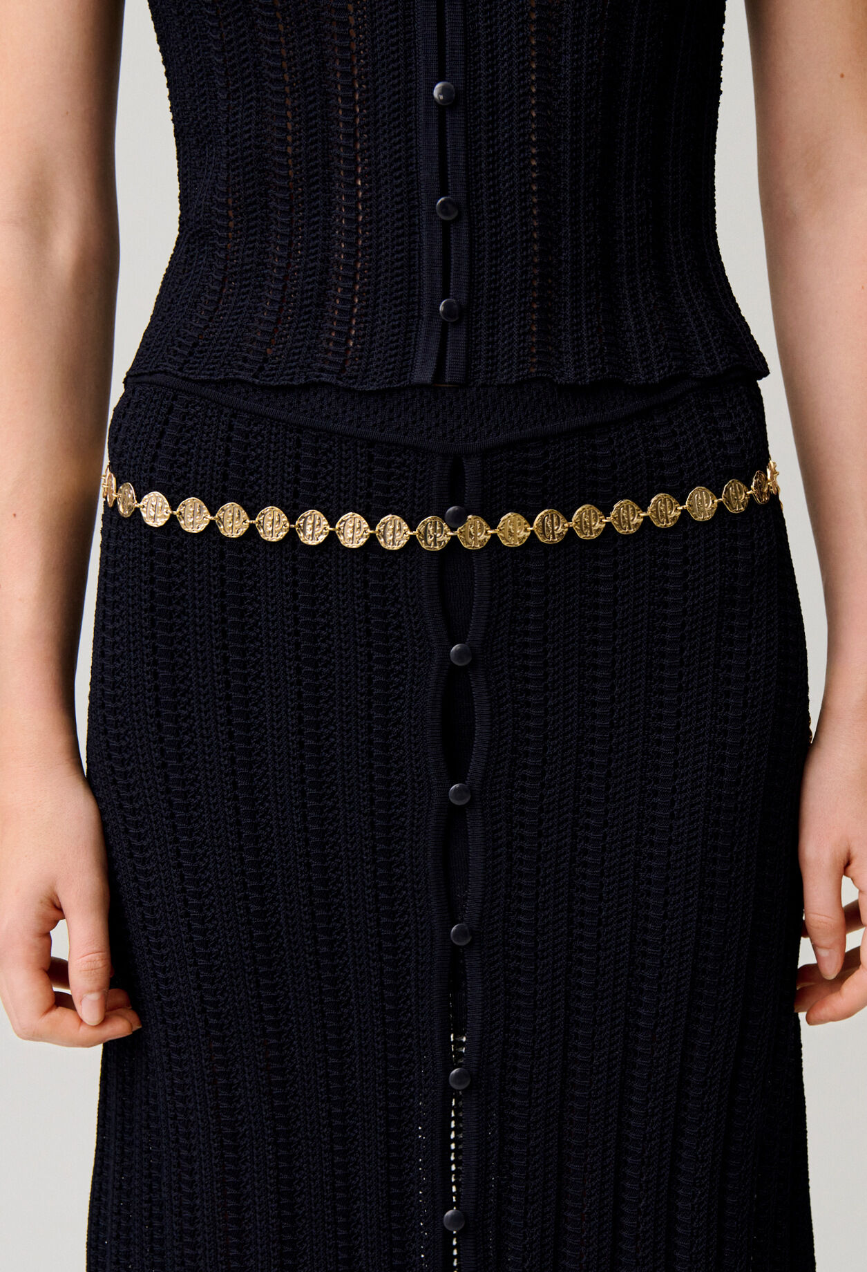 Ceinture cha&icirc;ne dorée médaillons CP