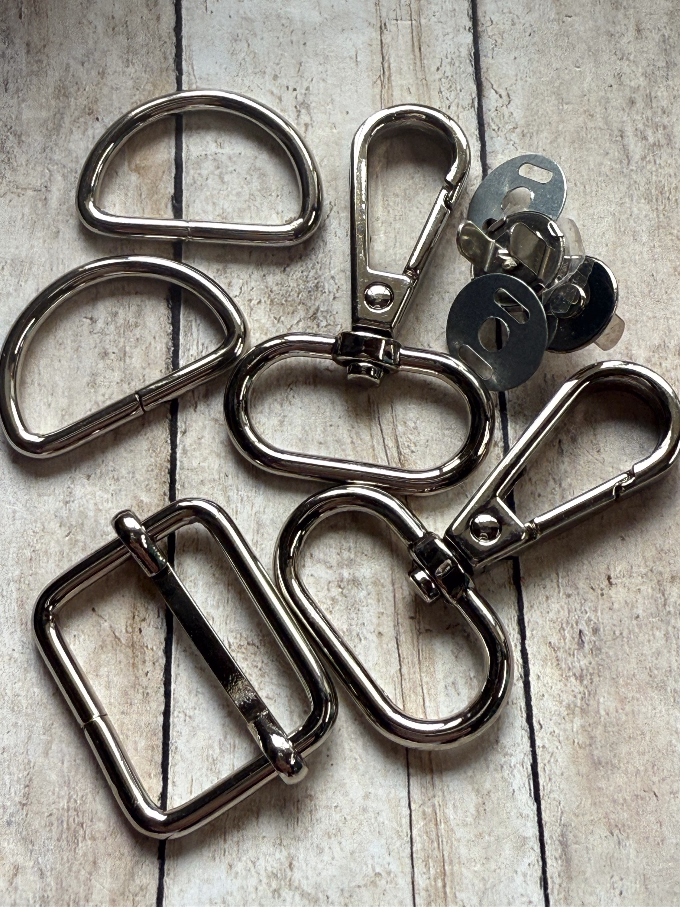 Sallie Tomato 1 inch Level 4 Hardware Kit, bag making hardware, nickel or antique, for our 1 inch strap options, hardware bundle, fast ship