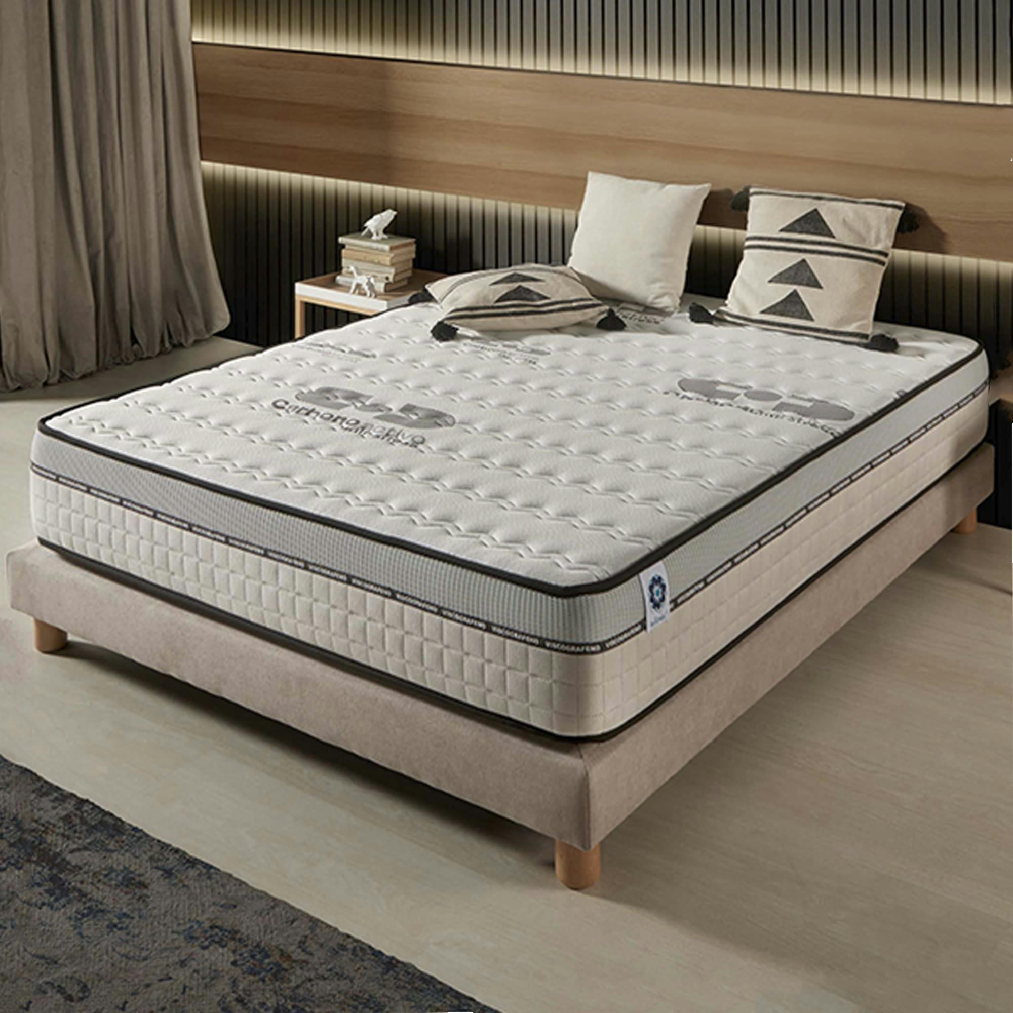 PACK 2 VISCO CARBONE 30 - Pack de 2 matelas 70x200 cm - Blue Latex - Mousse HR - 30 cm
