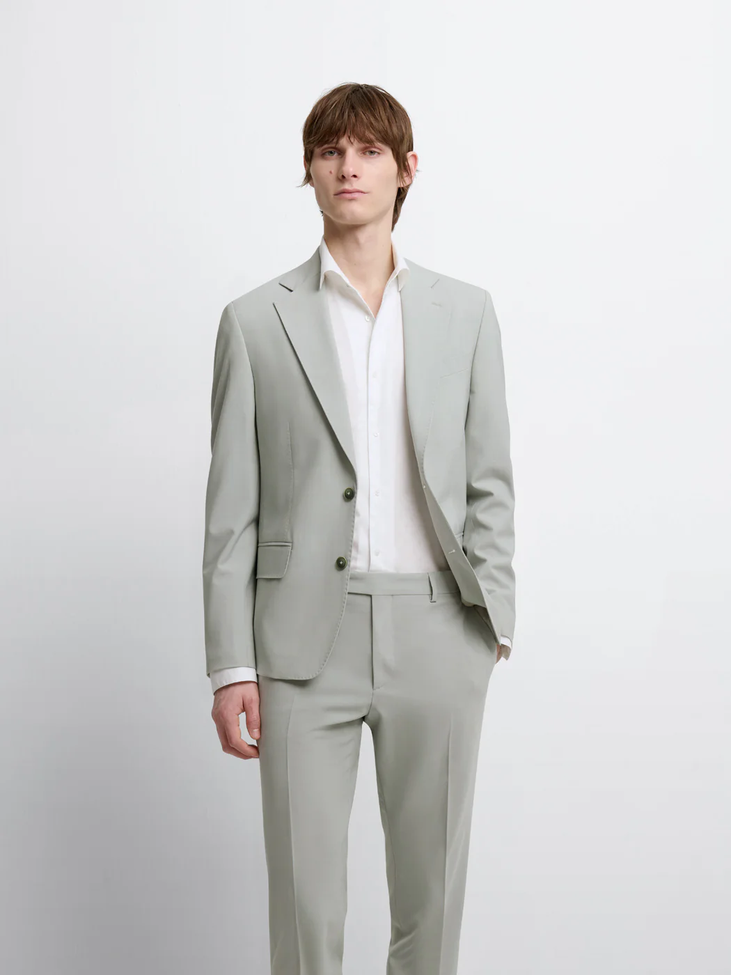 Veste de costume slim en laine mélangé