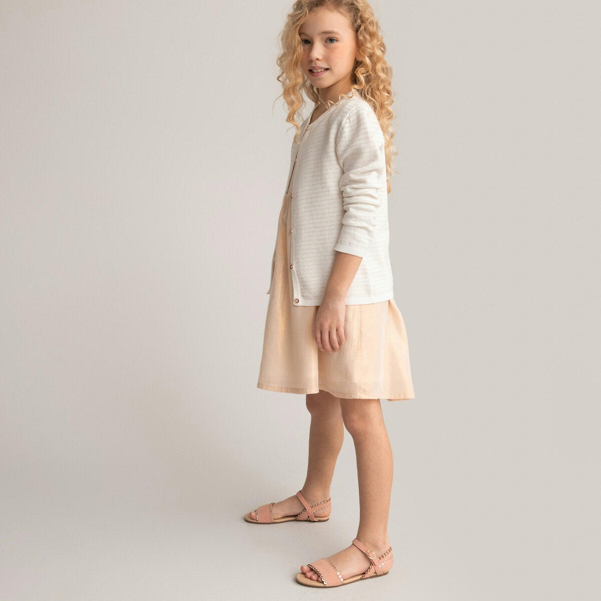Gilet en fine maille boutonné à rayures