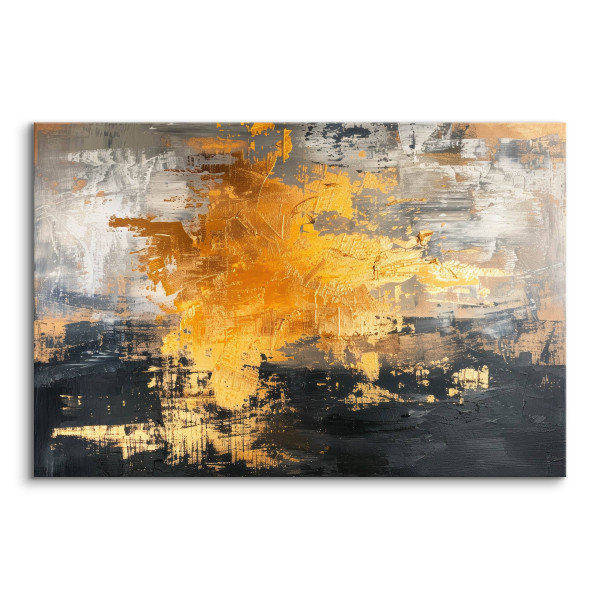 Obraz Złoty Abstrakcyjny Wzór 30x20cm