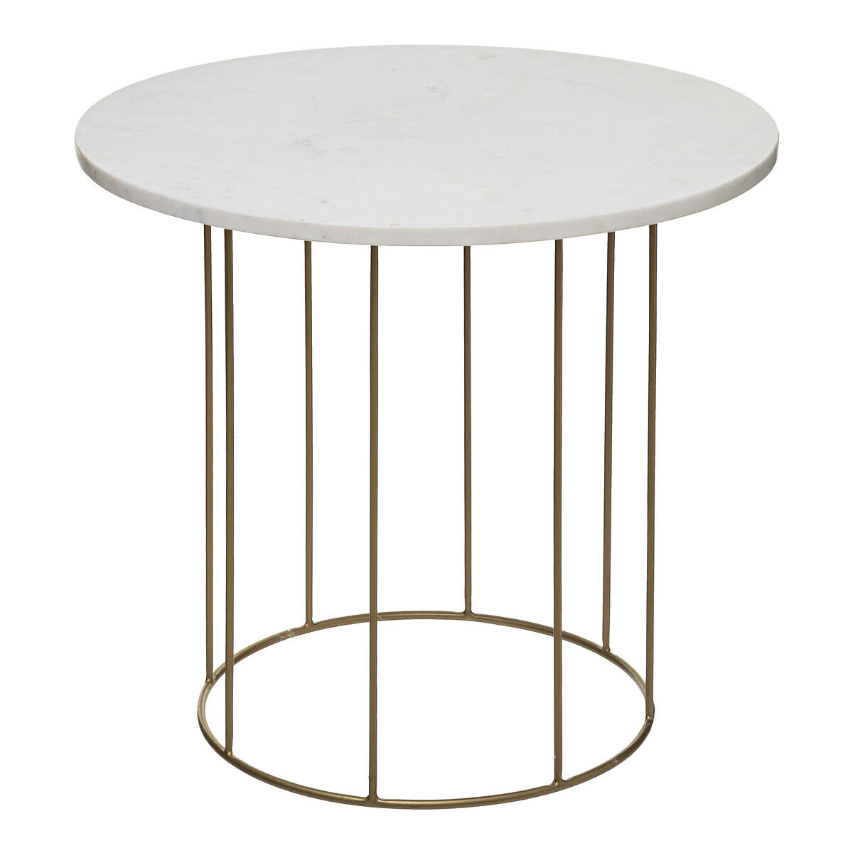 Mesa de apoio GARANCE branca em mármore 55x60cm