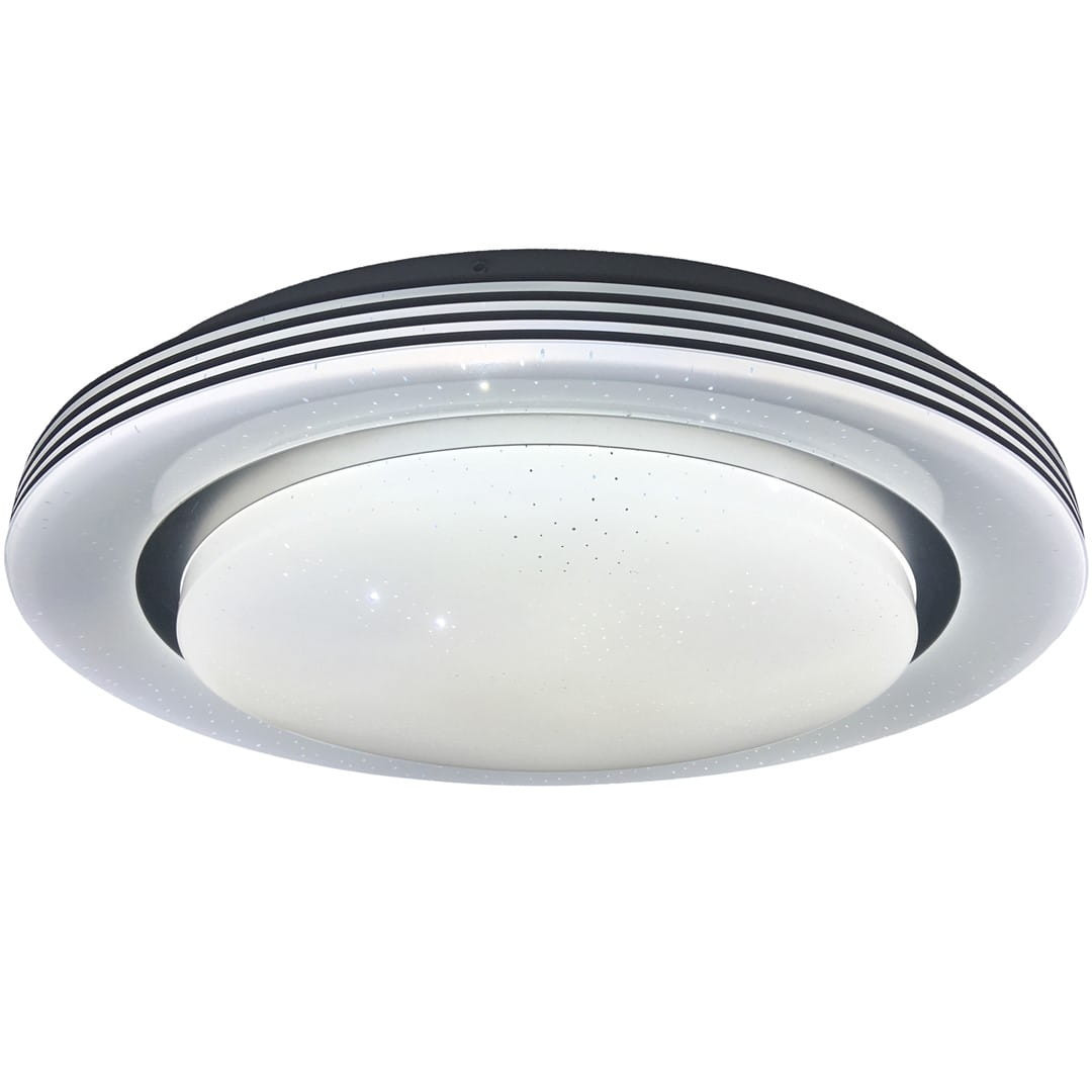 Plafon KELLYokrągły czarno-biały LED 1x48W 48cm 3360lm IP20 Milagro