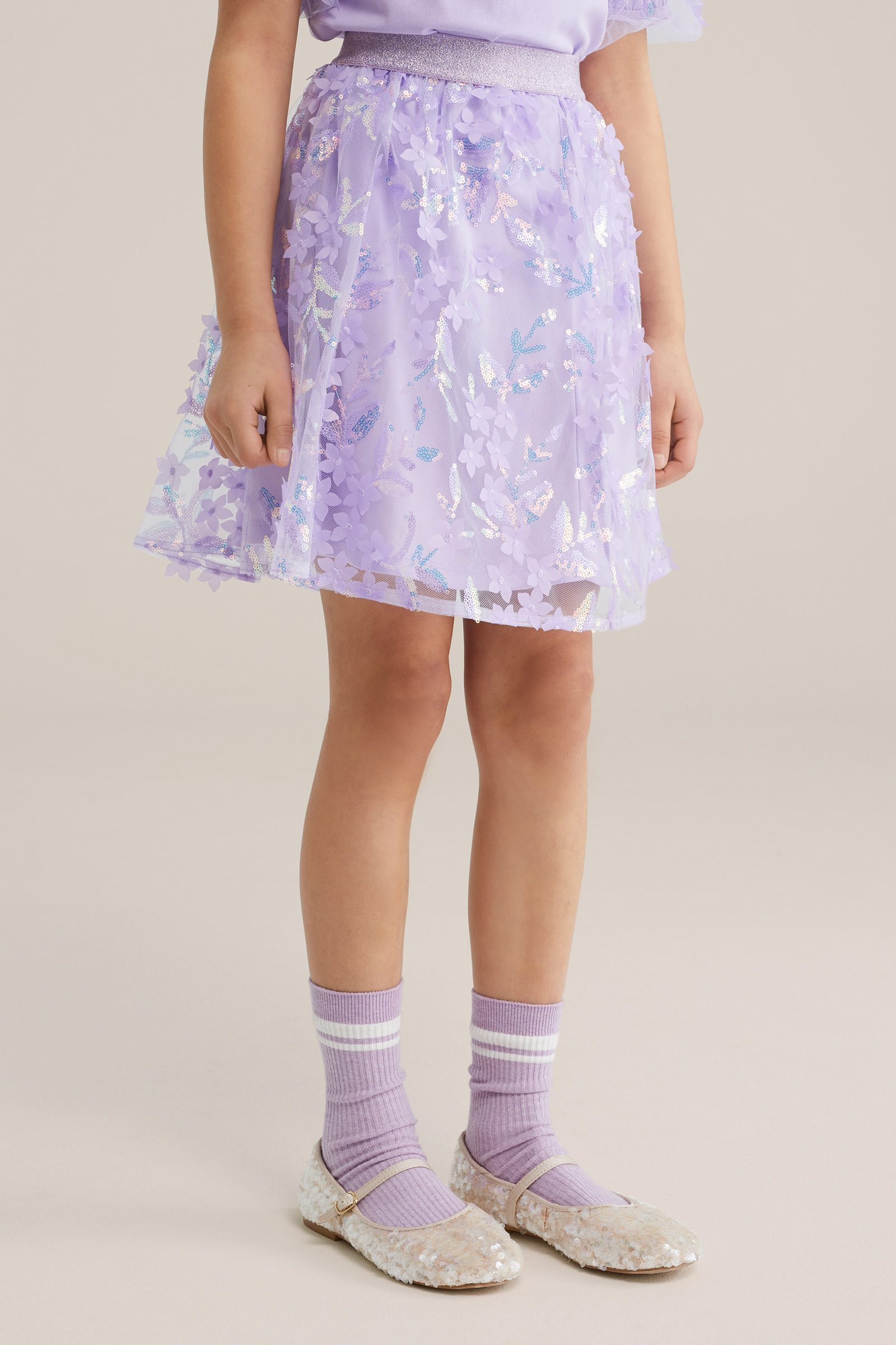 Meisjes rok met embroideries