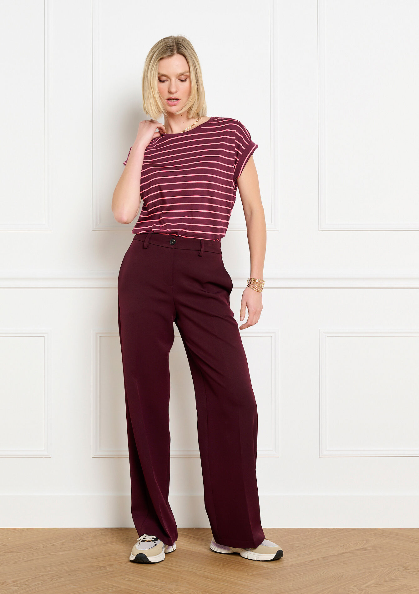 Gestreept soepel t-shirt