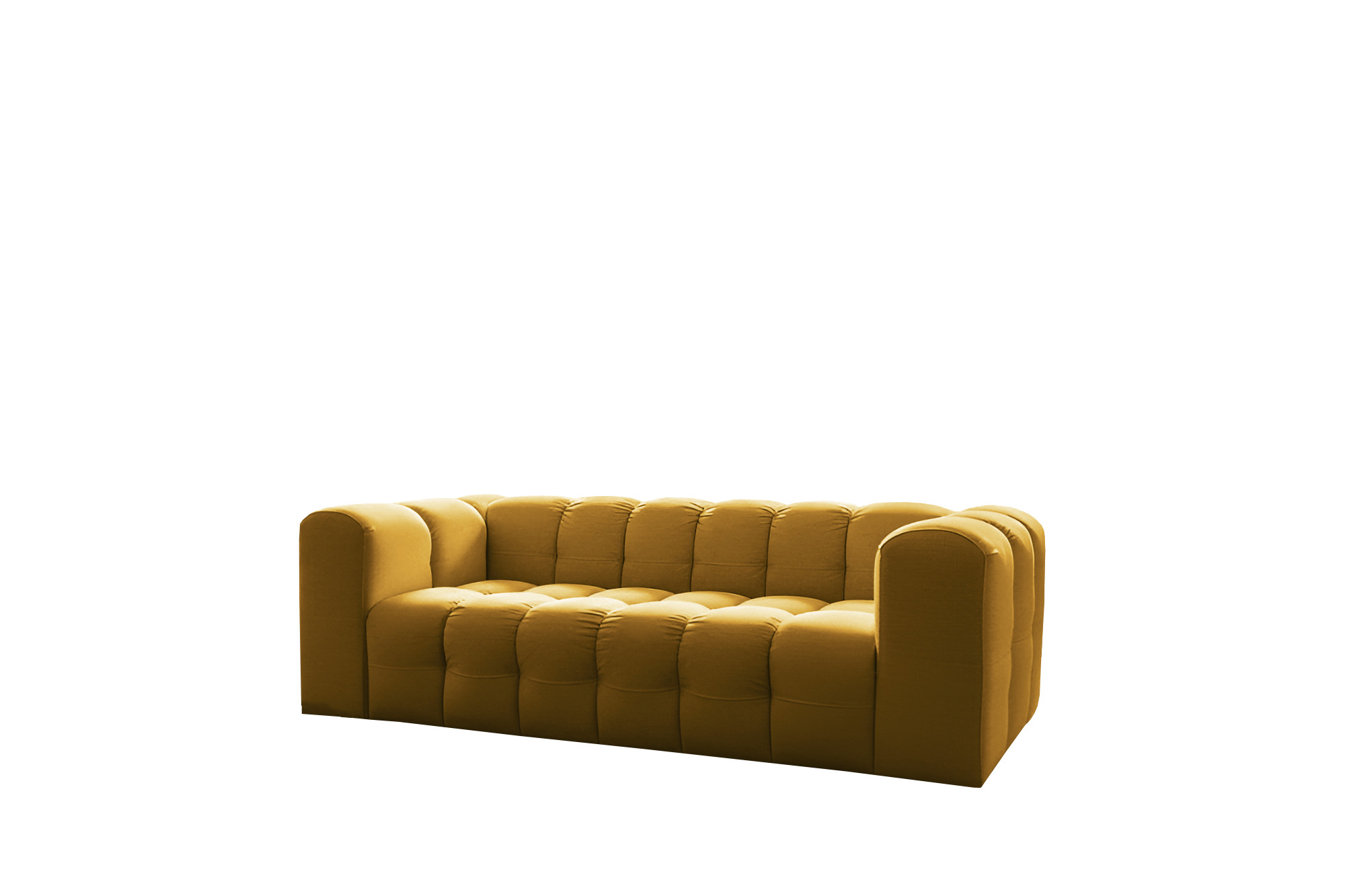 Sofa Baloo, 3-osobowa, do salonu, tkanina Tiffany, miodowy