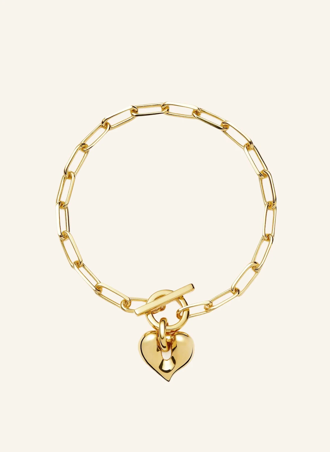 MISSOMA Armbänder MOLTEN HEART T-BAR CHAIN BRACELET by GLAMBOU