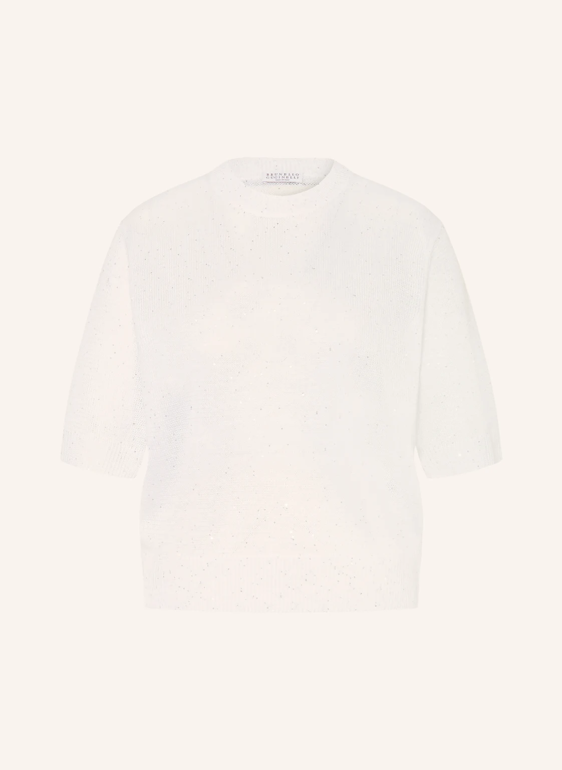 BRUNELLO CUCINELLI Strickshirt aus Leinen mit Pailletten