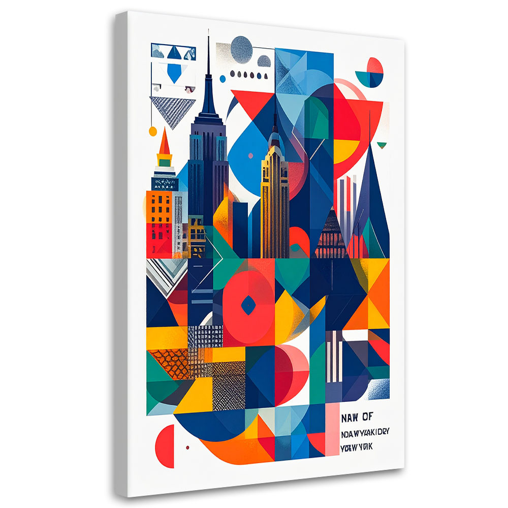 Obraz do salonu biura, Nowy Jork miasto w stylu Bauhaus 20x30