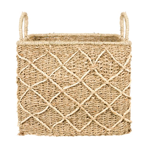 CESTO COM ALÇA 26 CM X 28 CM X 32 CM KAHALA