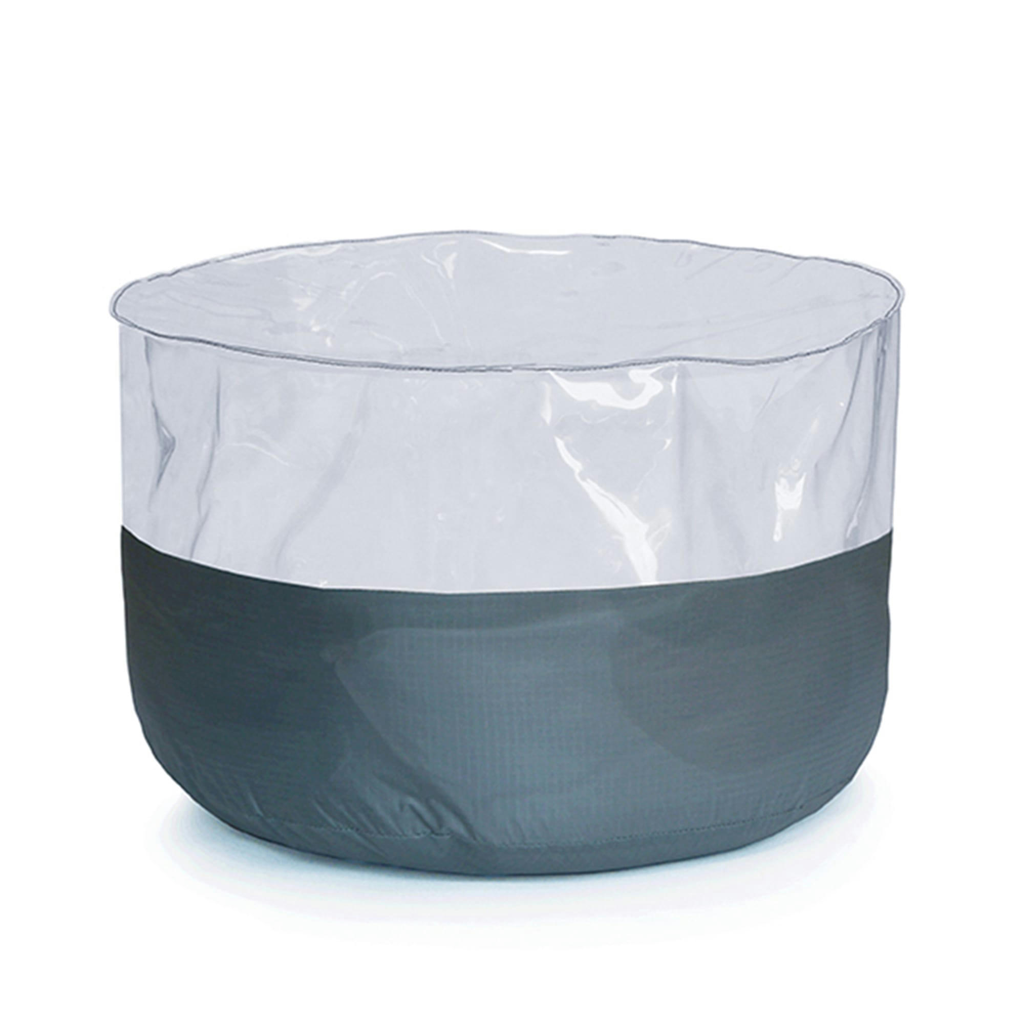 DÉKOROND - Pouf bicolore gris à remplir