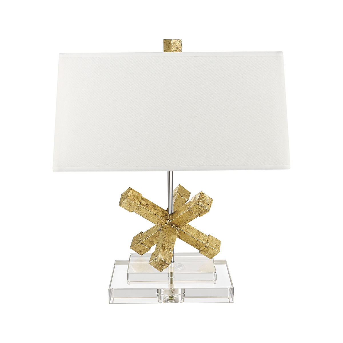 Lampa stołowa nowoczesna biało-złota Jackson Square 1xE27x60WGilded Nola