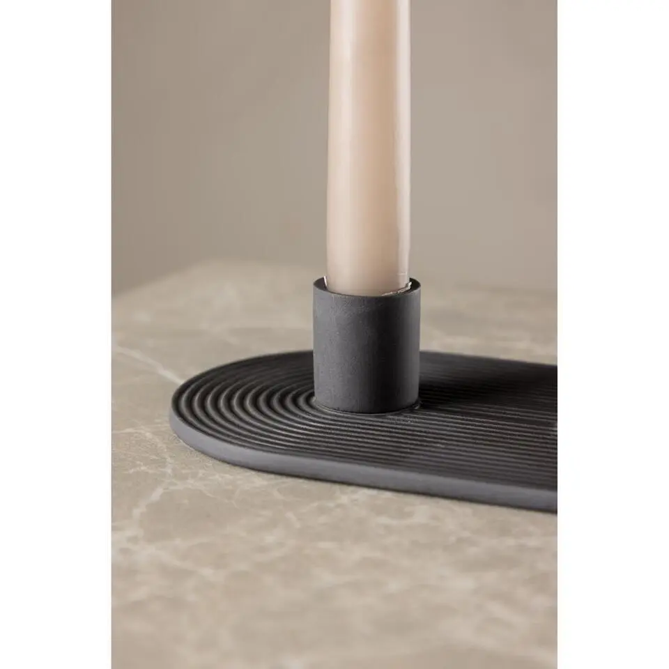 Nest of Nora Kandelaar kaarsenhouder voor 3 kaarsen - Zwart