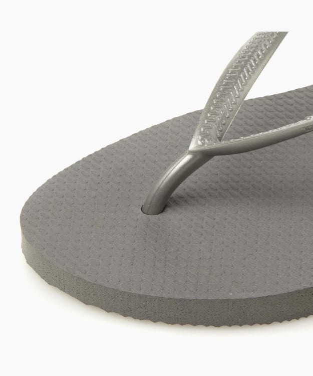 Slim Flip Flops Silver - Havaianas Slim Metallic Flip Flop