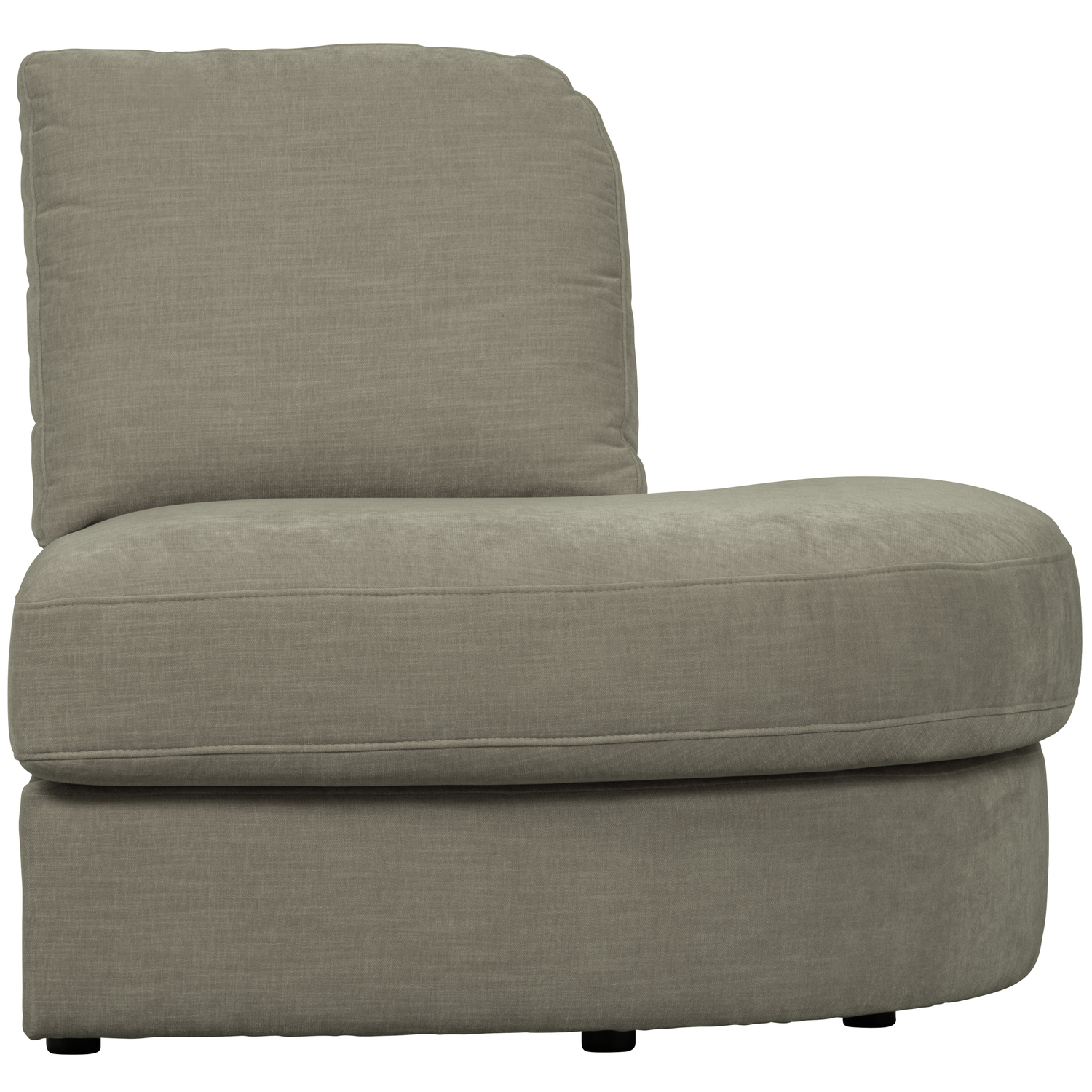 vtwonen 1-zits bank element ronde hoek rechts Family - Warm Grijs - 85x93x98
