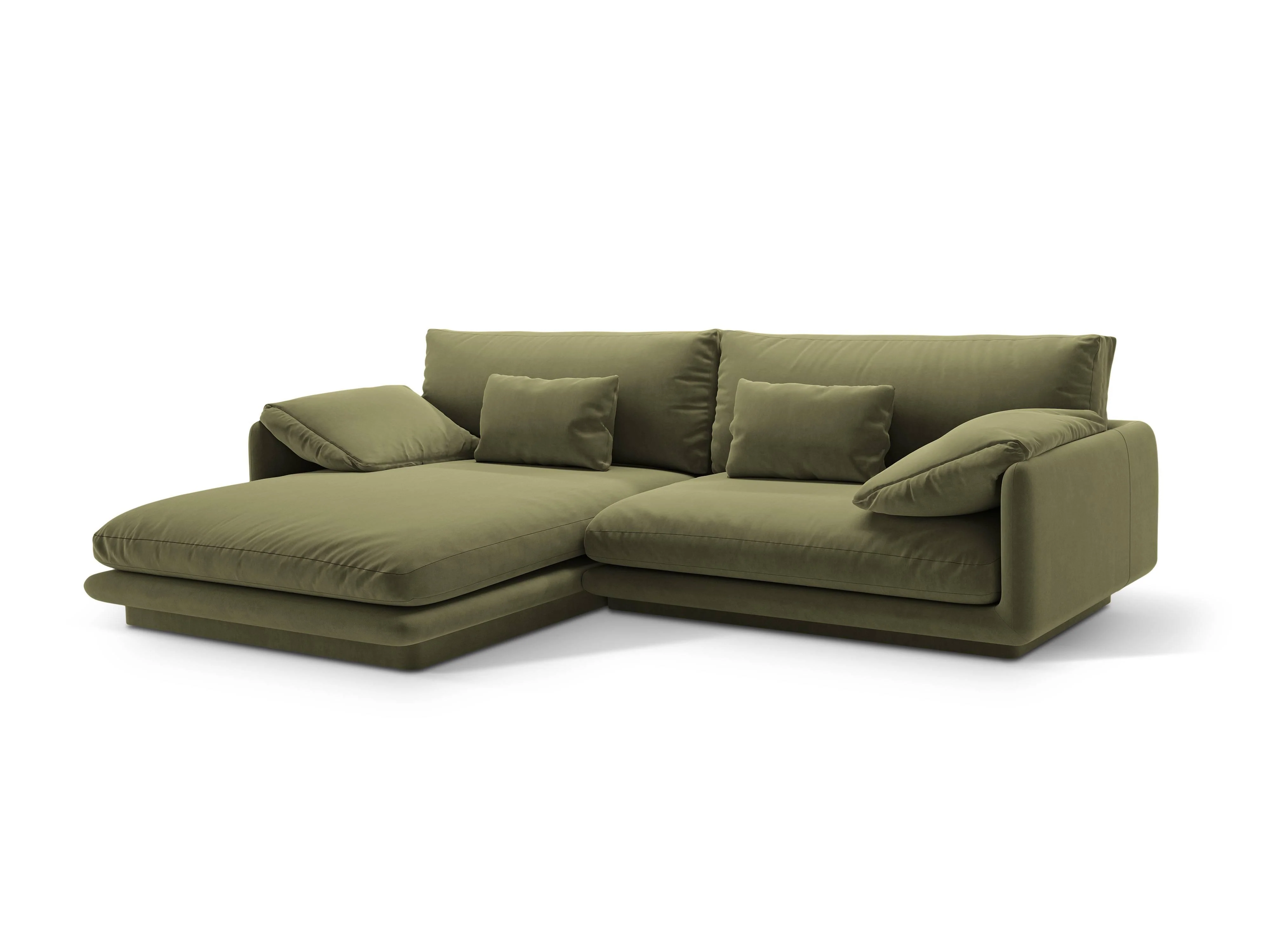 4-zits hoekbank Torino links velvet