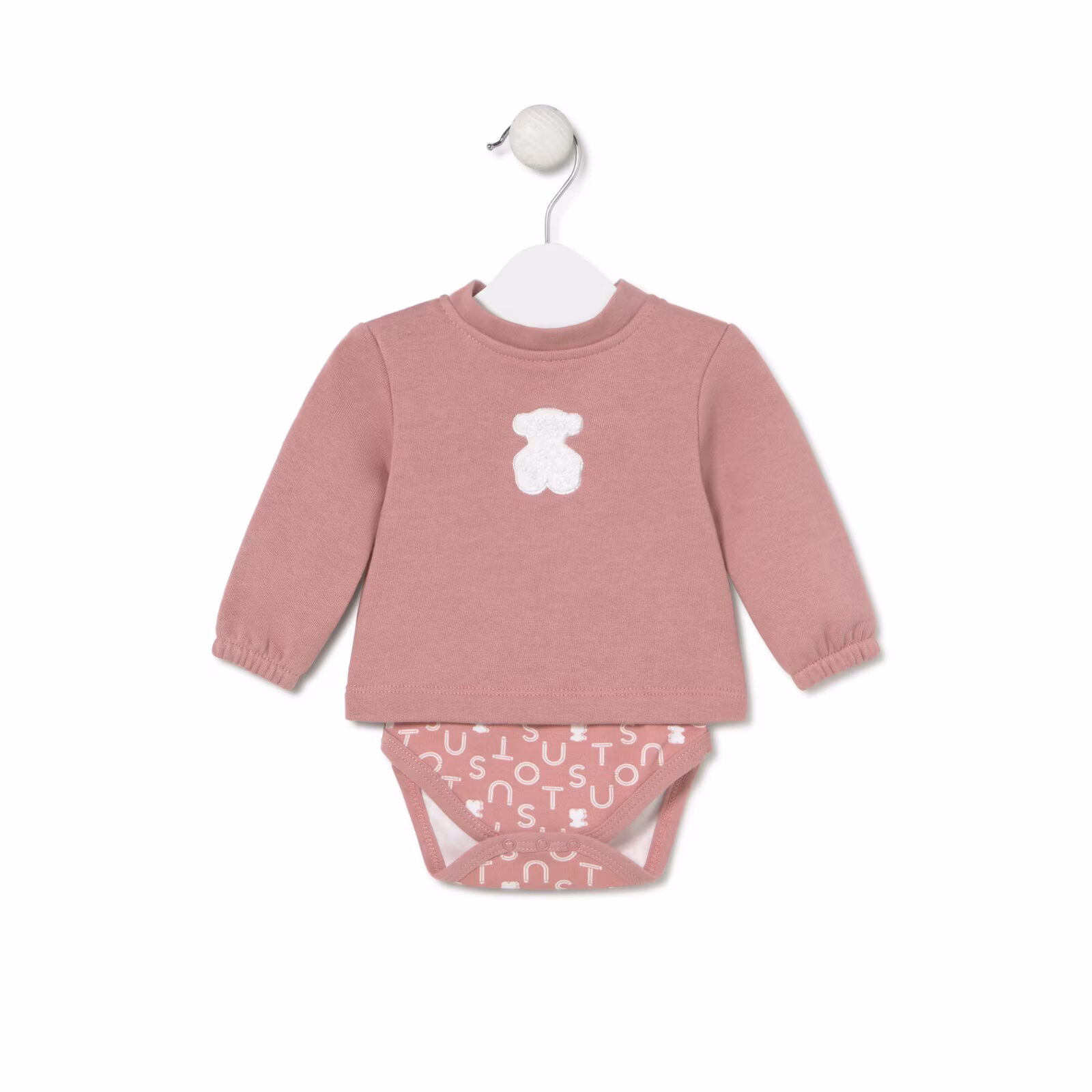 Body con blusa de bebé soft rosa