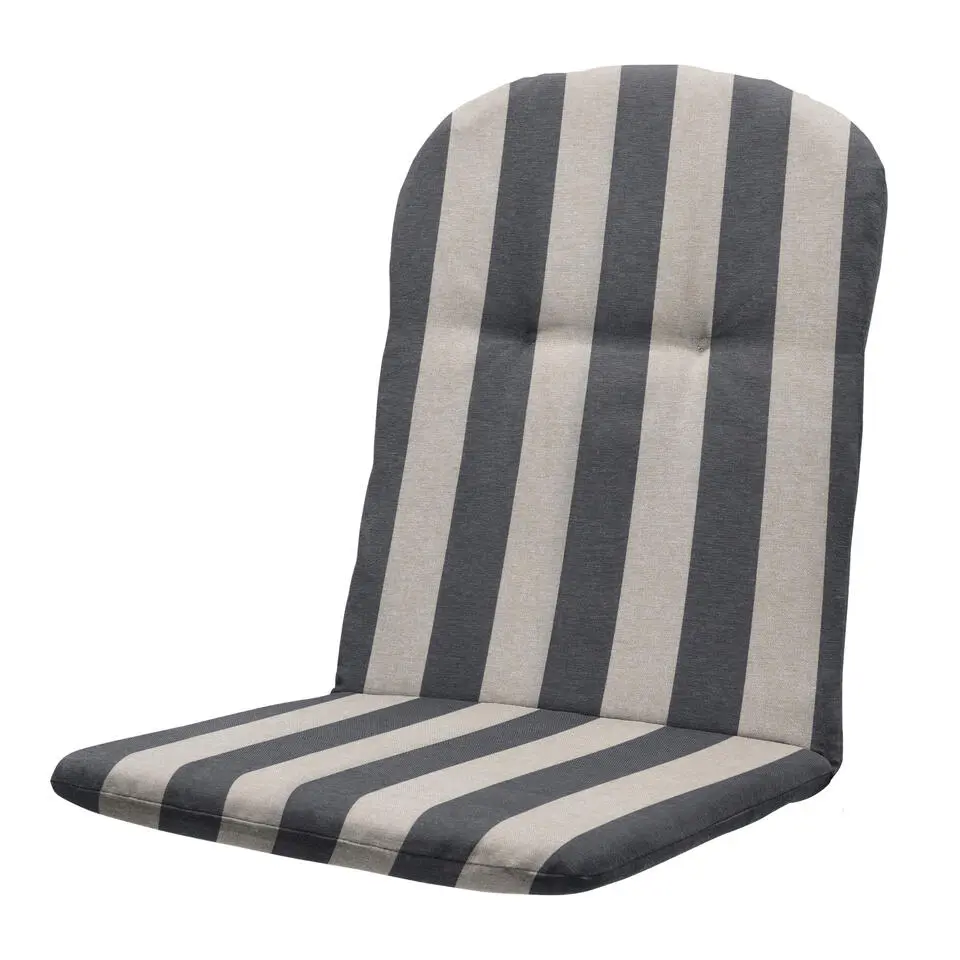 Madison - Kuipstoelkussen Hoge rug Amora - Grijs - 96x45x3,5cm - Set van 4