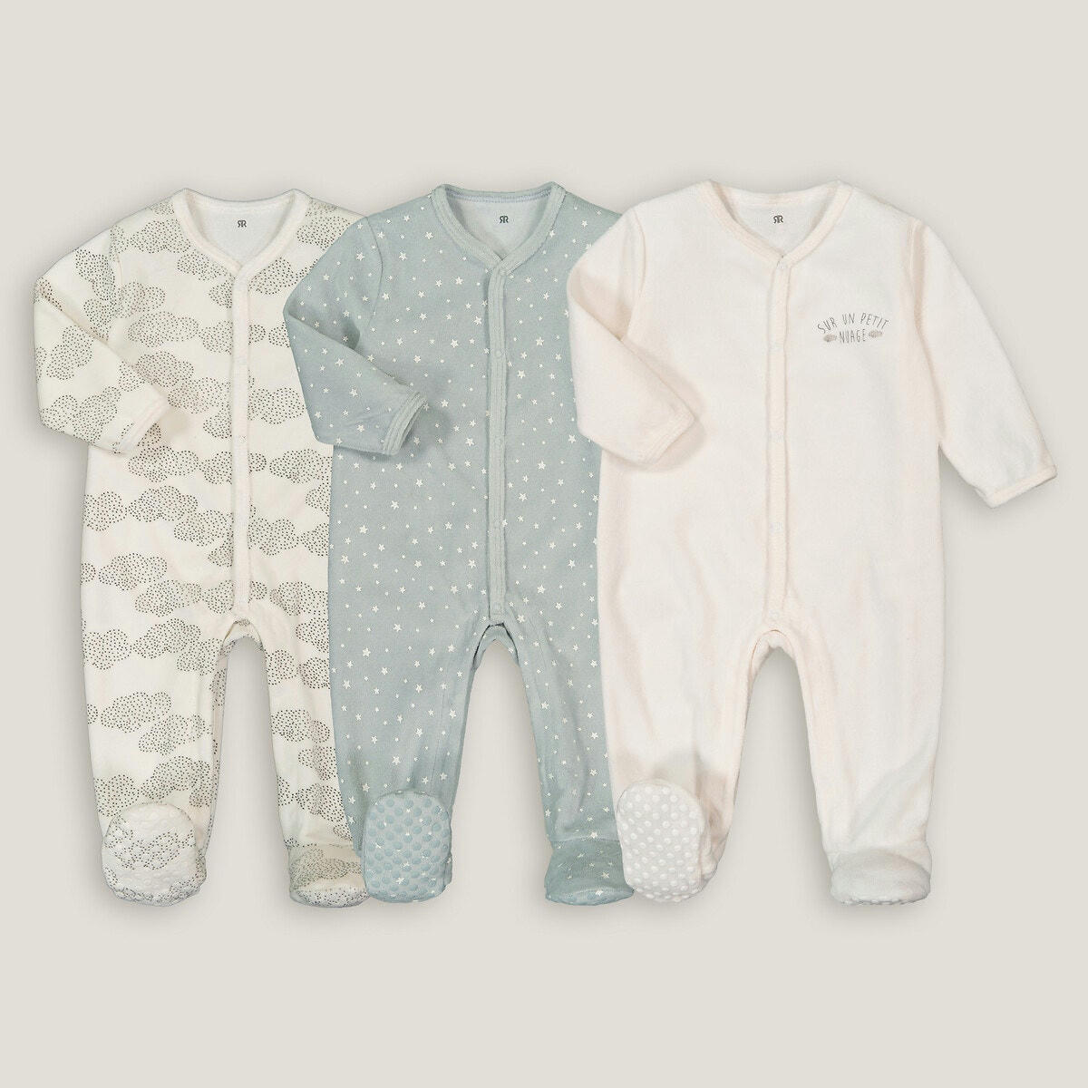 Lot de 3 pyjamas en velours