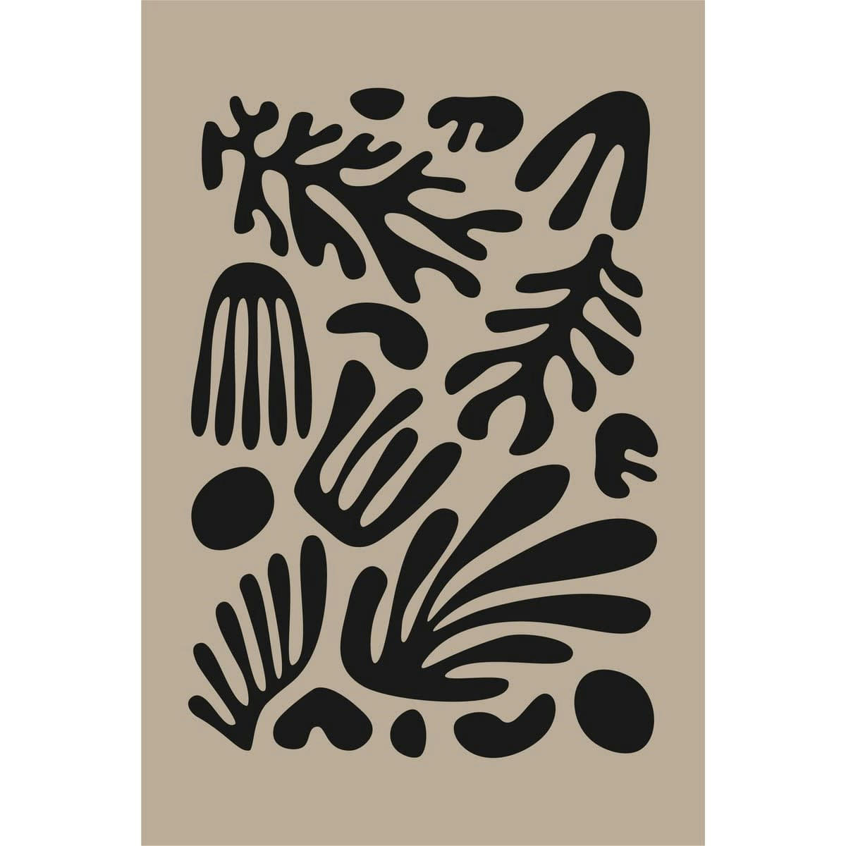 ABSTRAIT - Tableau sur toile feuille abstraite 30x45 cm