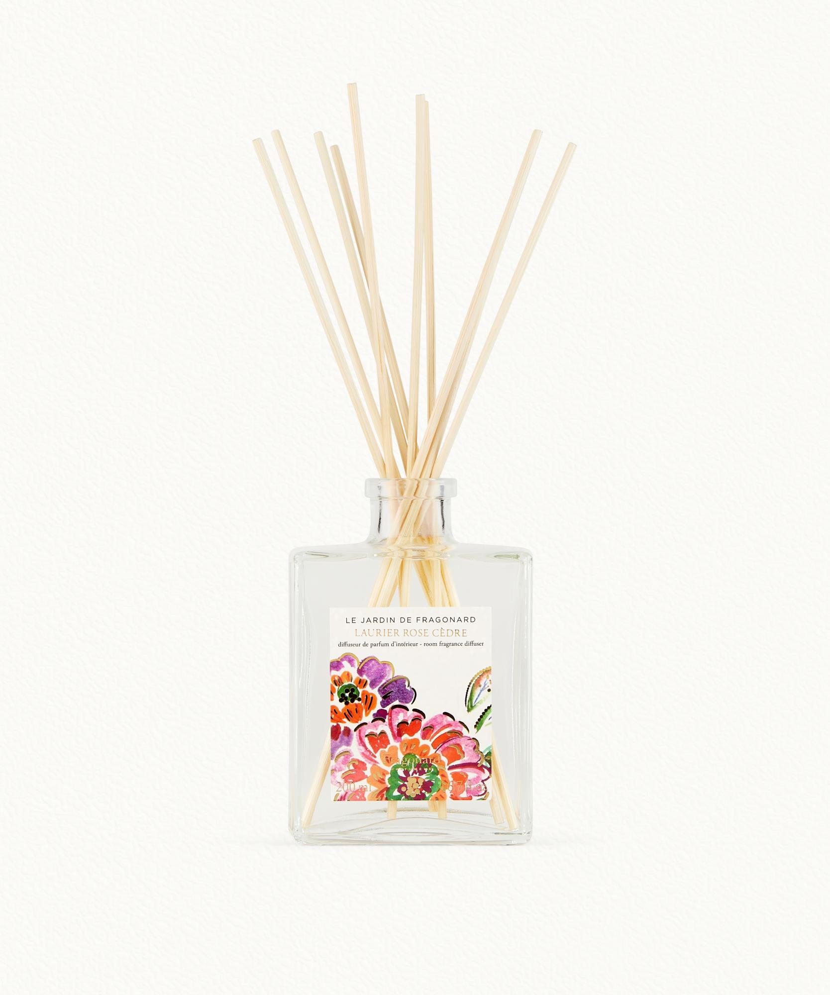 Laurier Rose Cèdre - Diffuseur   10 bâtonnets