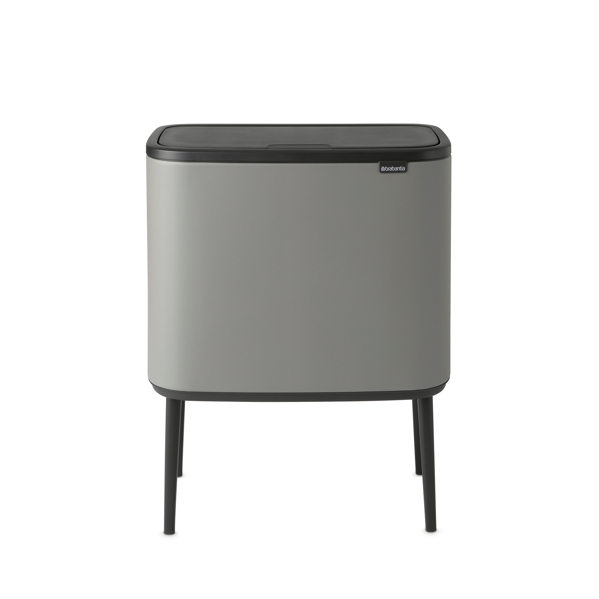 Brabantia Bo Touch Bin, met 3 binnenemmers, 3 x 11 liter - Mineral Concrete Grey