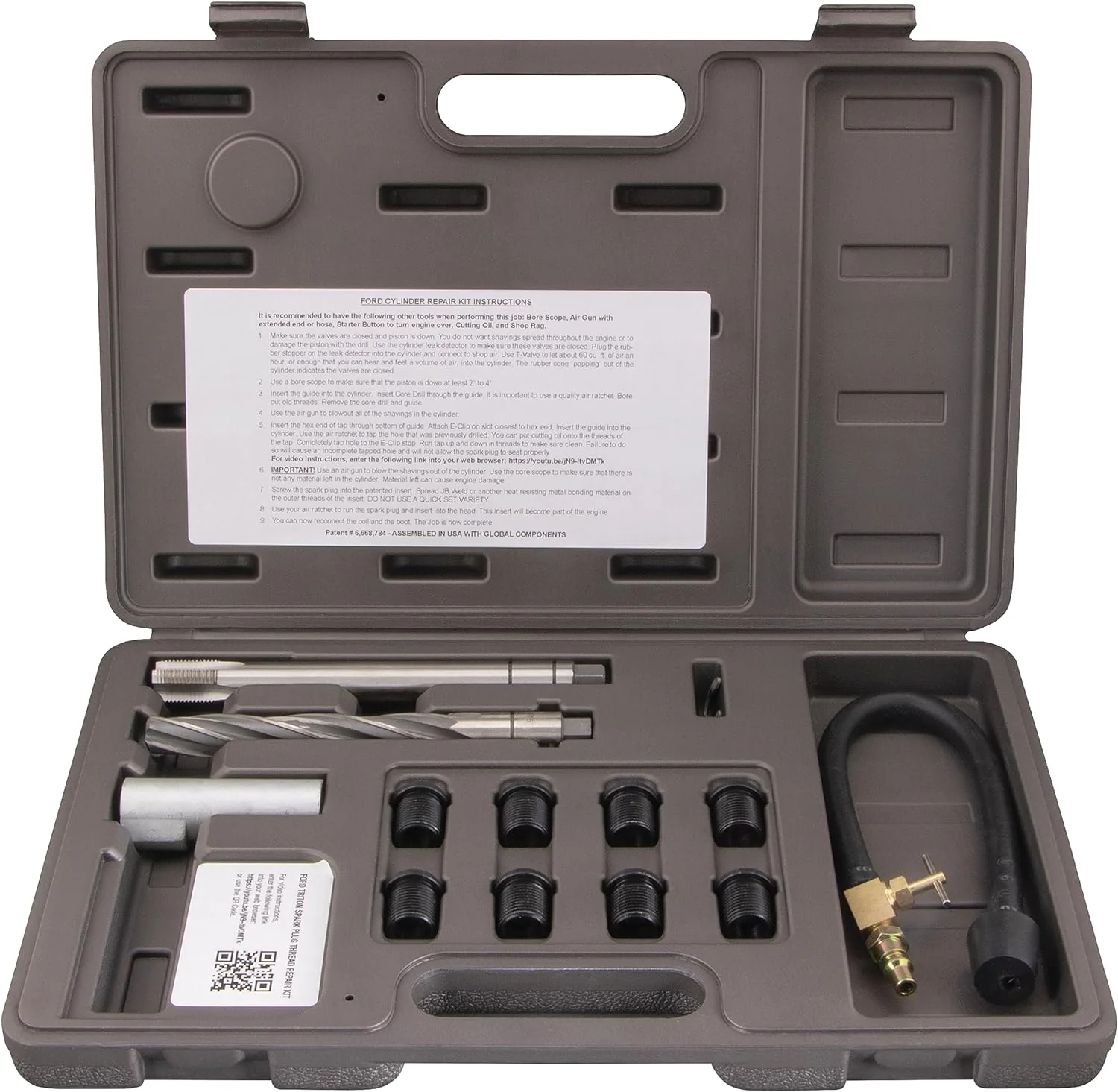 38900 Two Valve Ford Triton Tool Kit - Foolproof Repair System, Spark Plug Thread Repair Kit. Tools and Equipment