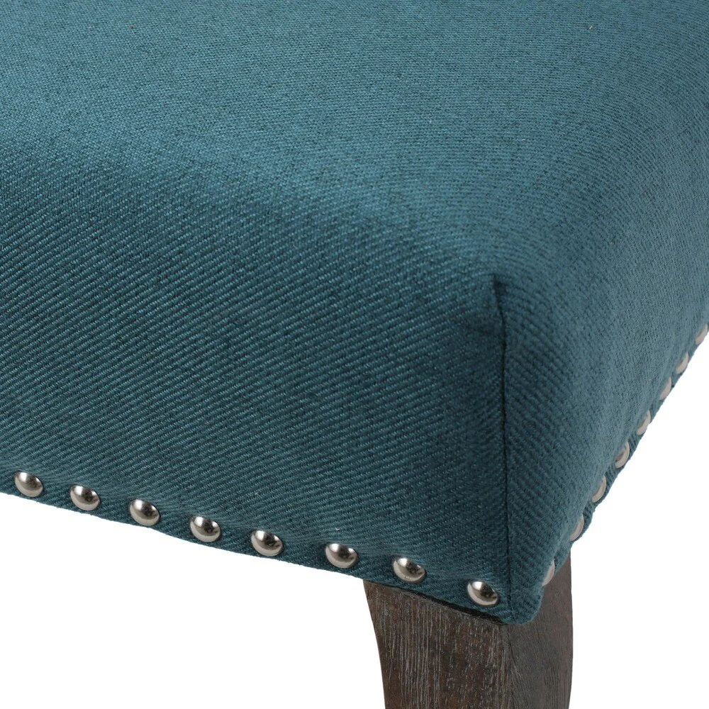 Niclas Wing Back Studded Fabric Accent Chair by Christopher Knight Home