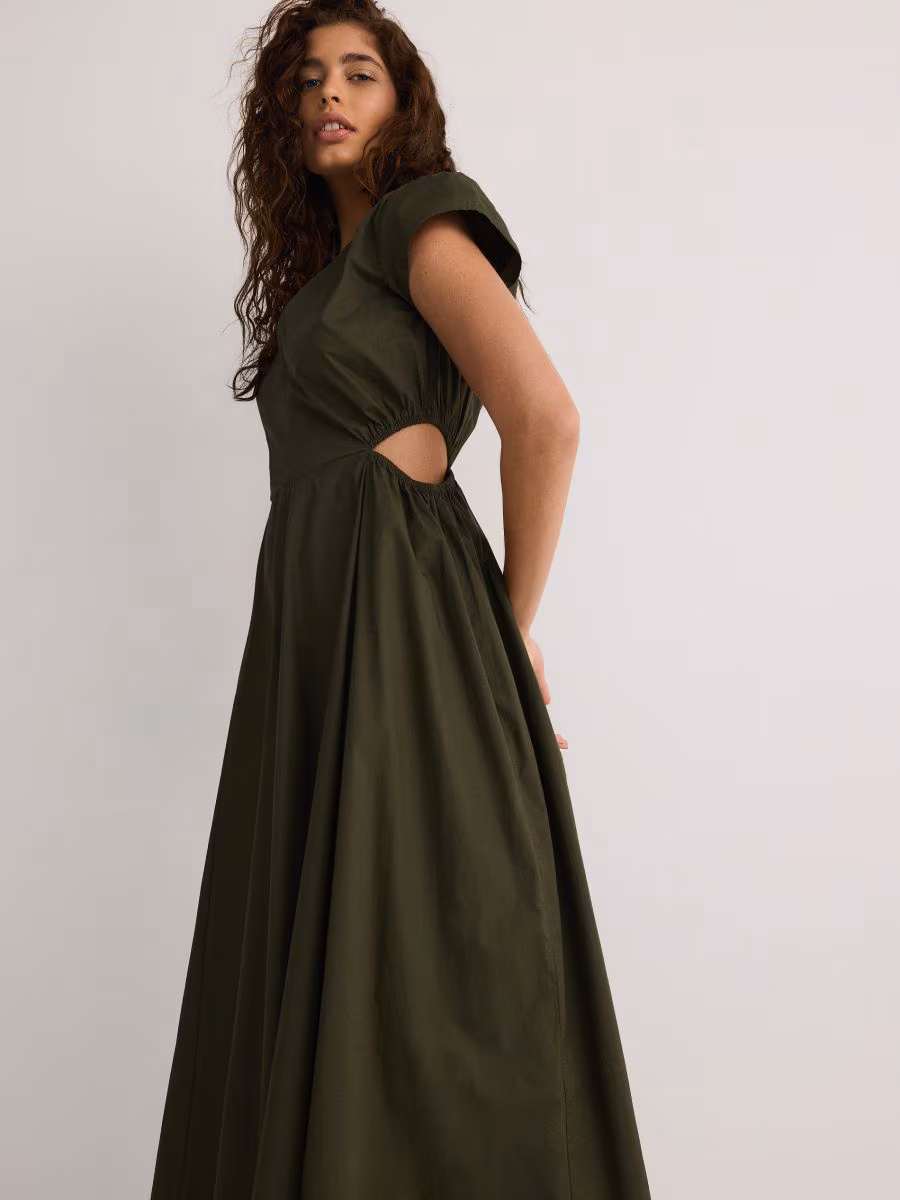 Midi Dress With Cut-Out Details