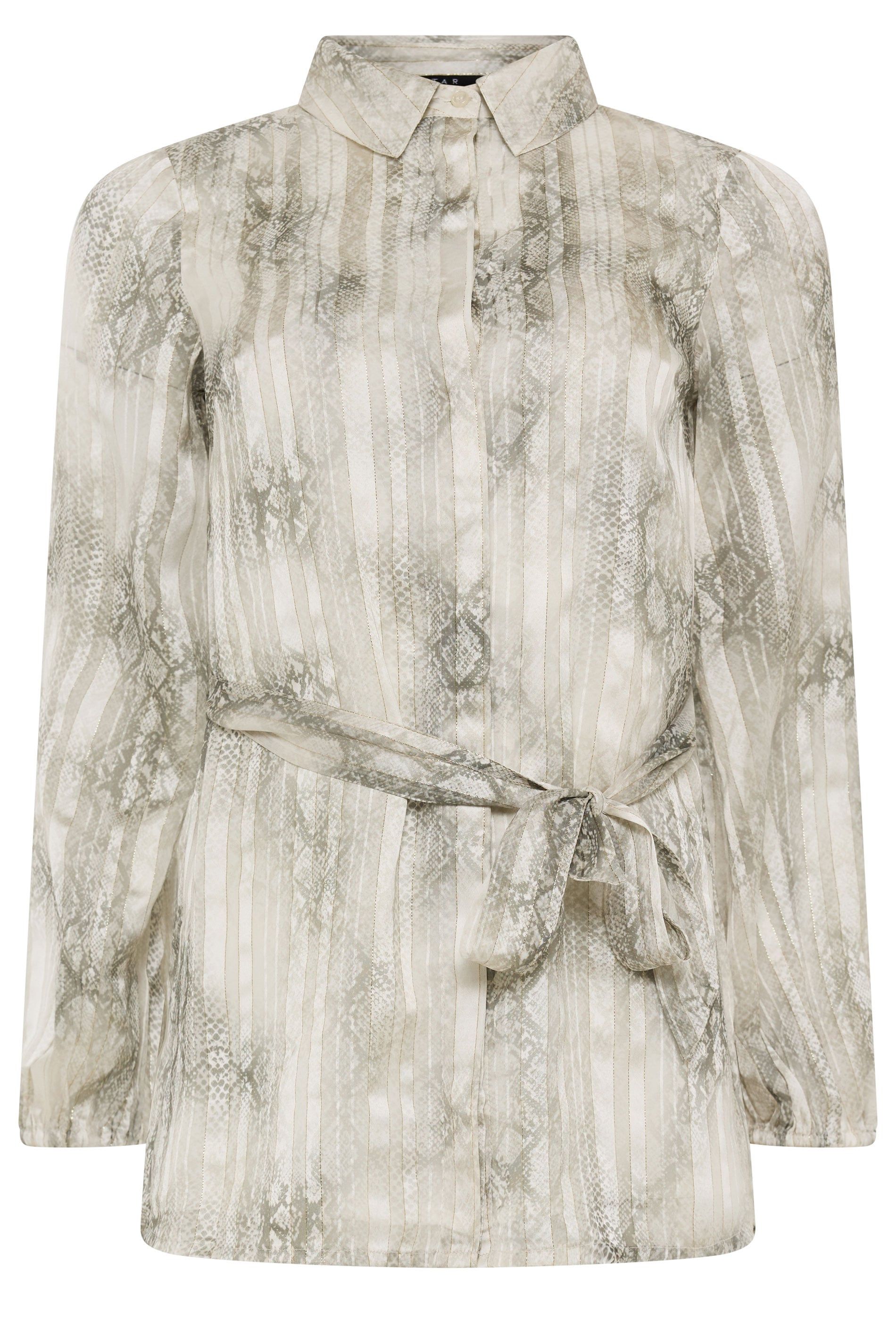 Star by Julien Macdonald Snake Print Tie Belt Longline Shirt
