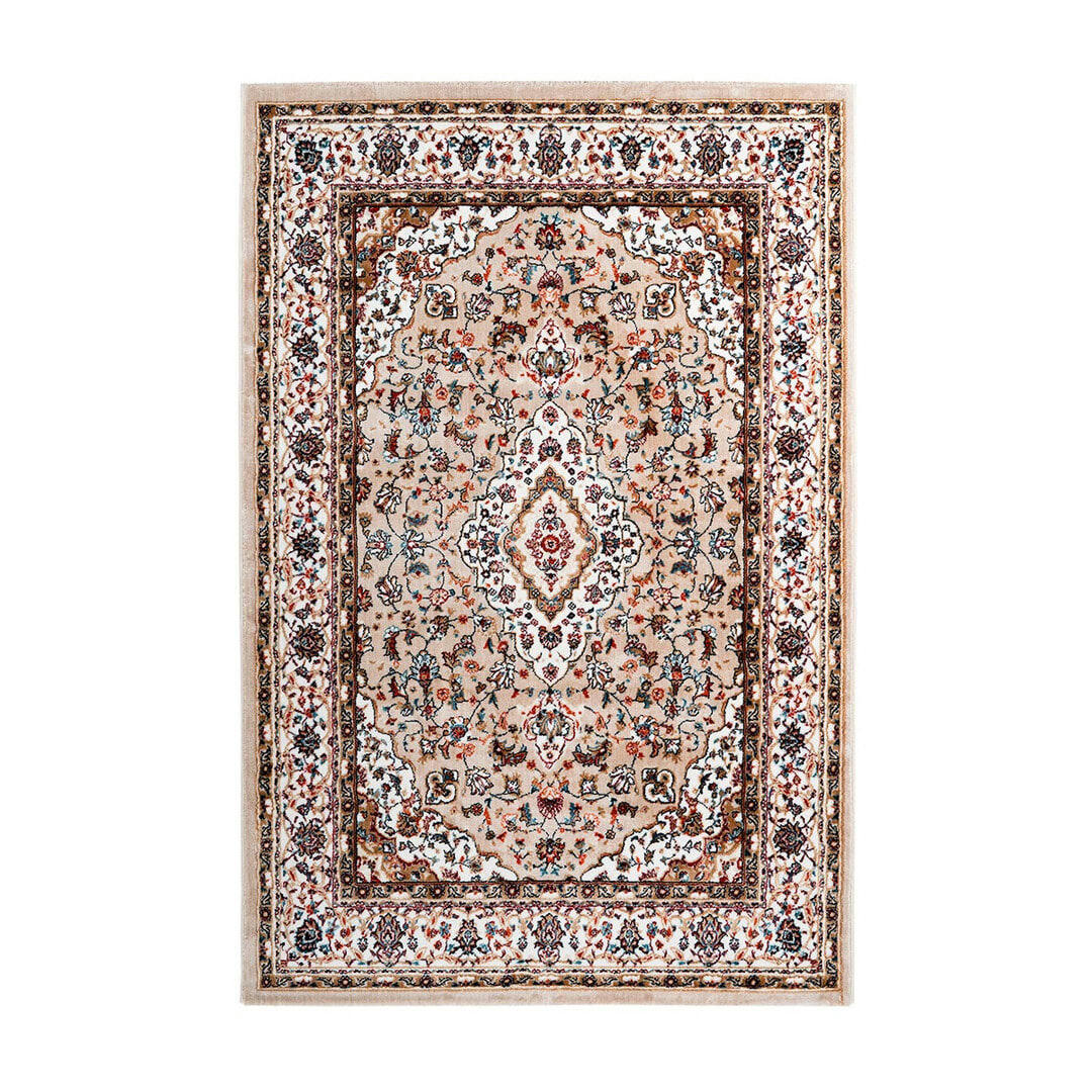 CAURIS - Tapis ethnique orientale en polyester beige 200x290