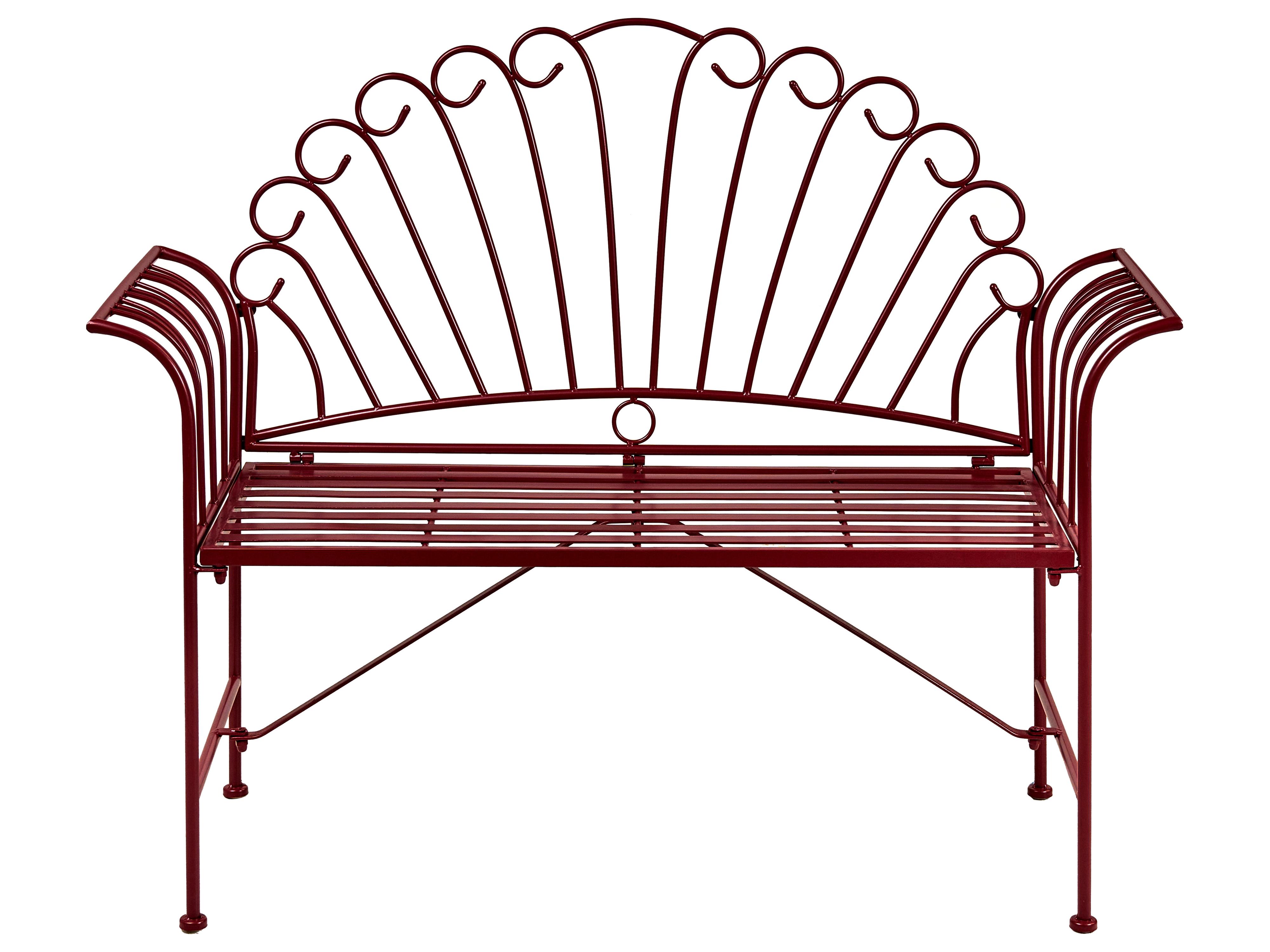 Garden Side Table CAVINIA 40 cm 40 cm Metal Burgundy